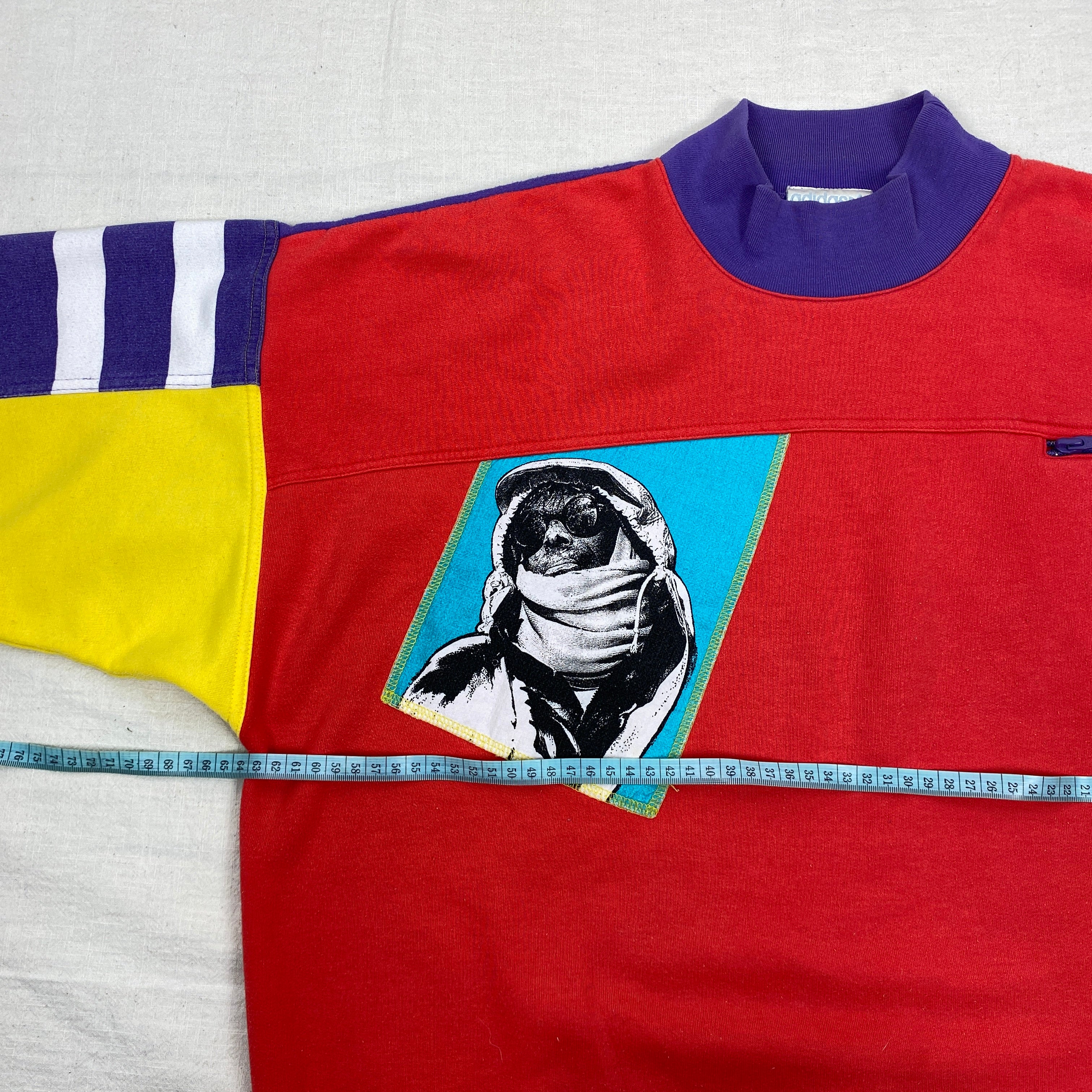 Adidas Vintage Sweatshirt, Size L, Snow Action, Come On, Rare, 90’s