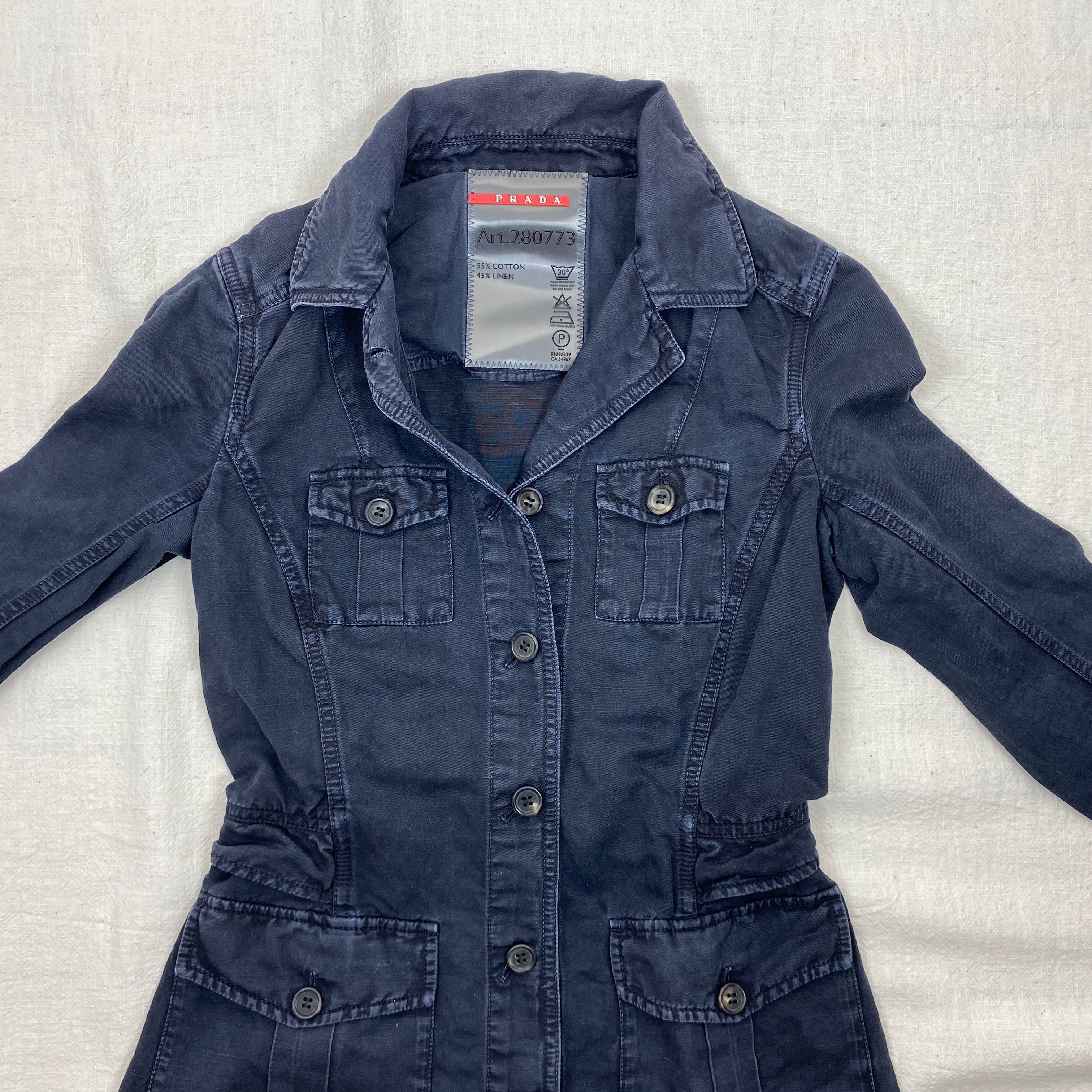 Prada Jacket, Size S, Denim Jacket Y2K