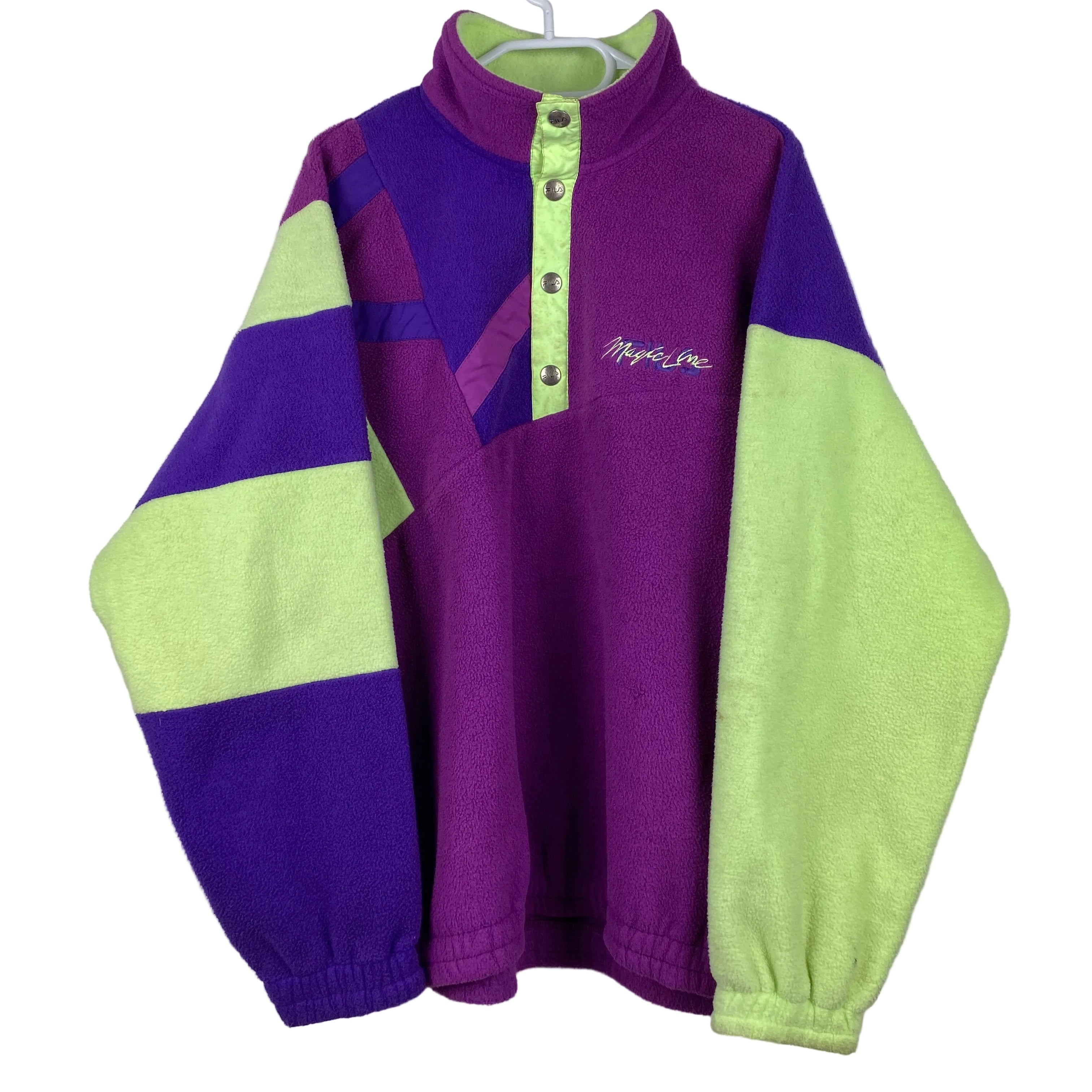 Fila Vintage Fleece Jacket, Size L, Made in Italy, 90’s