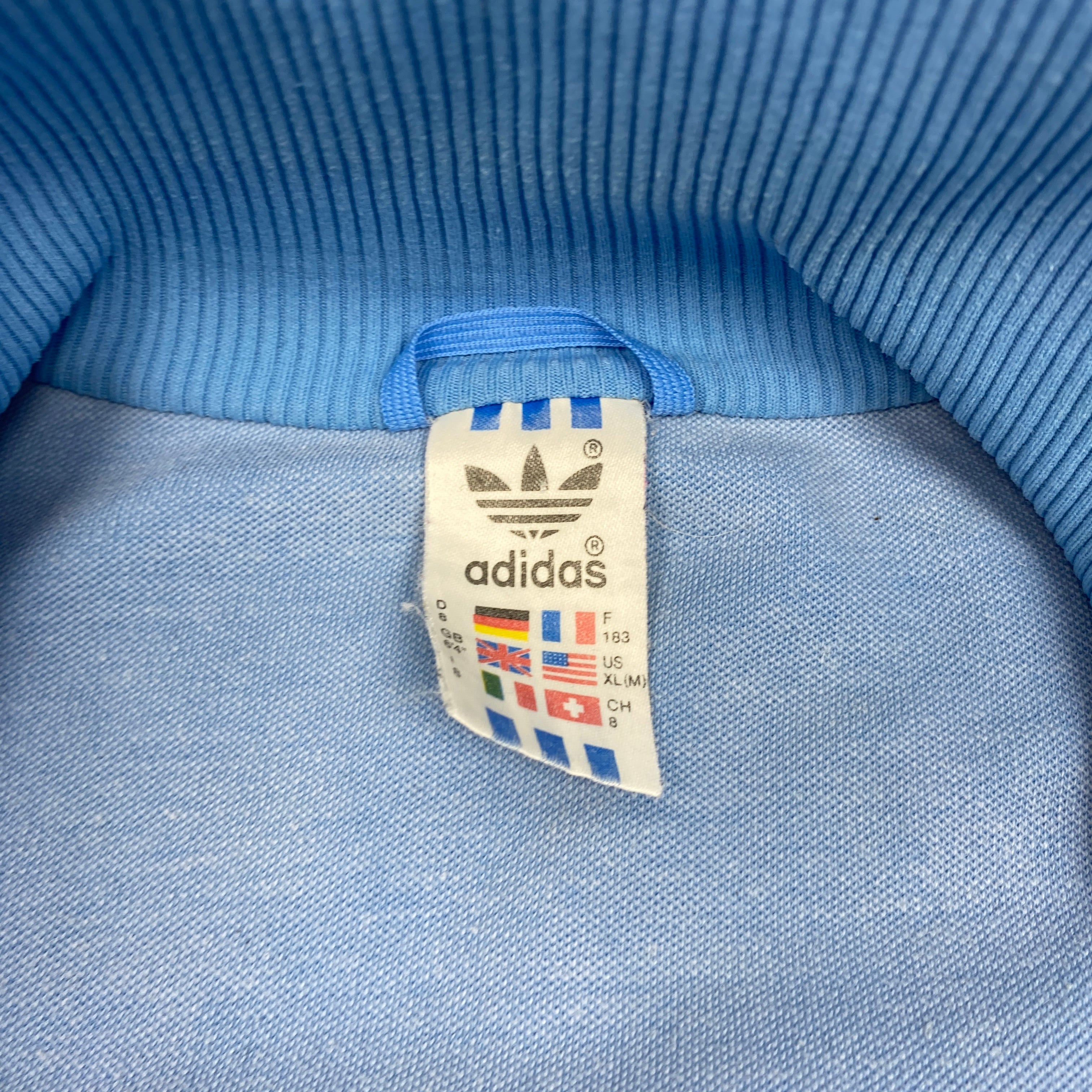 Adidas Vintage Track Jacket, Size L, Made in Yugoslavia, 80’s/90’s