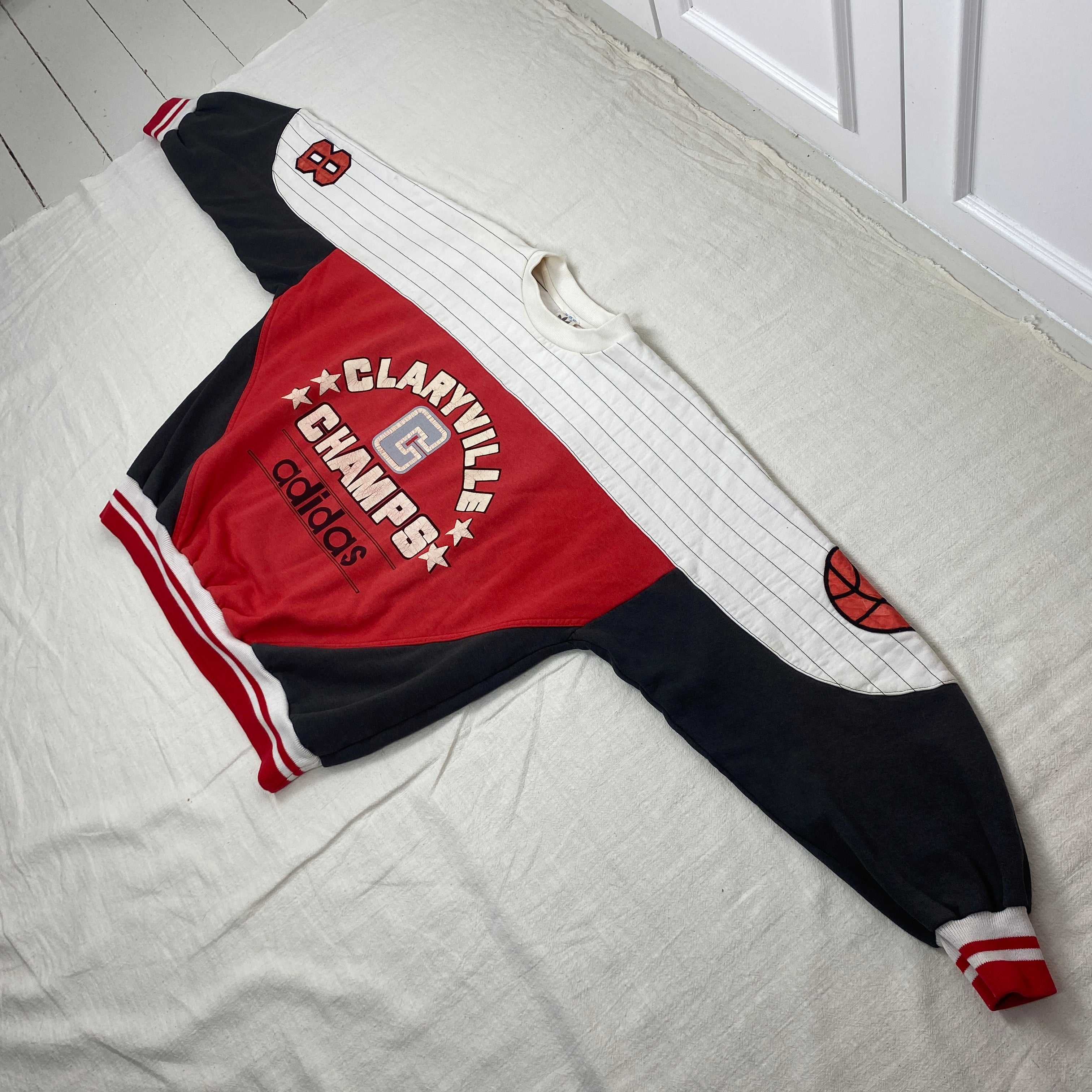 Adidas Vintage Sweatshirt, Size L, Claryville Champs, 90’s
