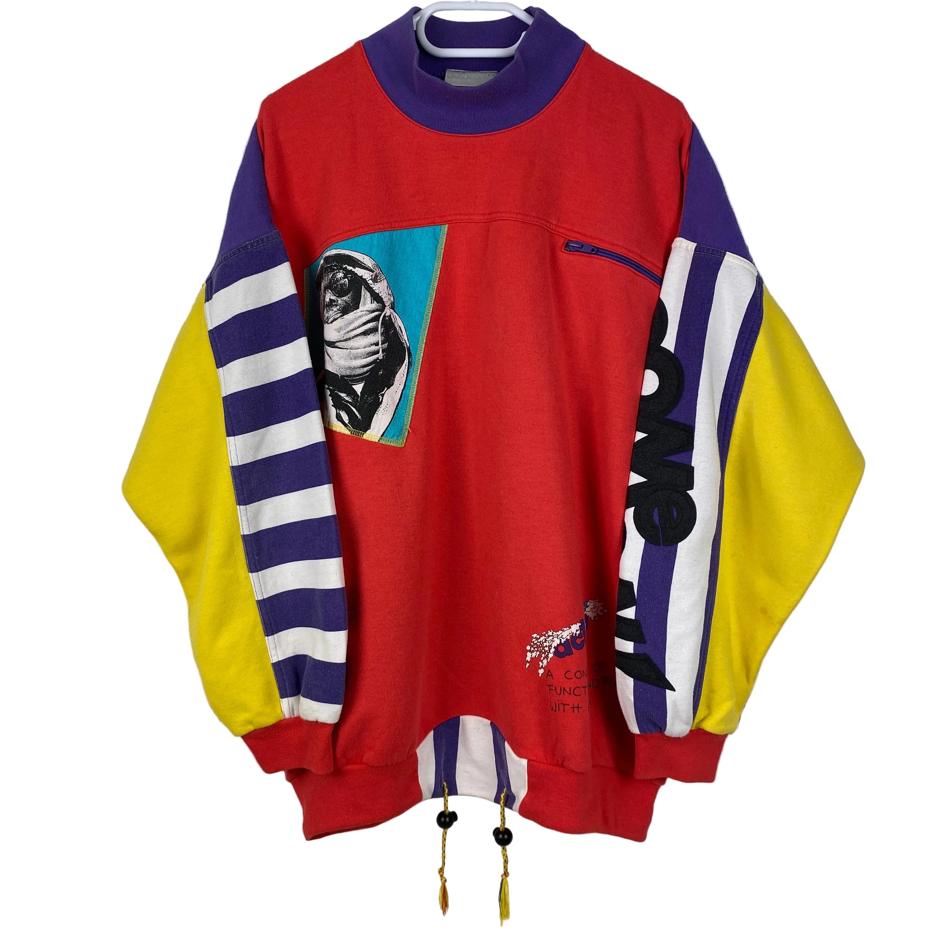 Adidas Vintage Sweatshirt, Size L, Snow Action, Come On, Rare, 90’s