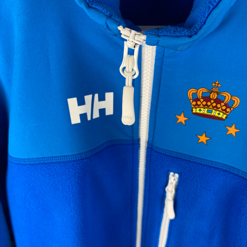 Helly Hansen Vintage Fleece Jacket, Size XL Slim Fit, Danish Royal Yacht Club, Y2K