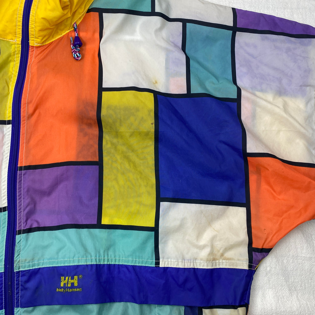 Helly Hansen Rain Jacket, Size L, Vintage 90's Retro Jacket, Distressed