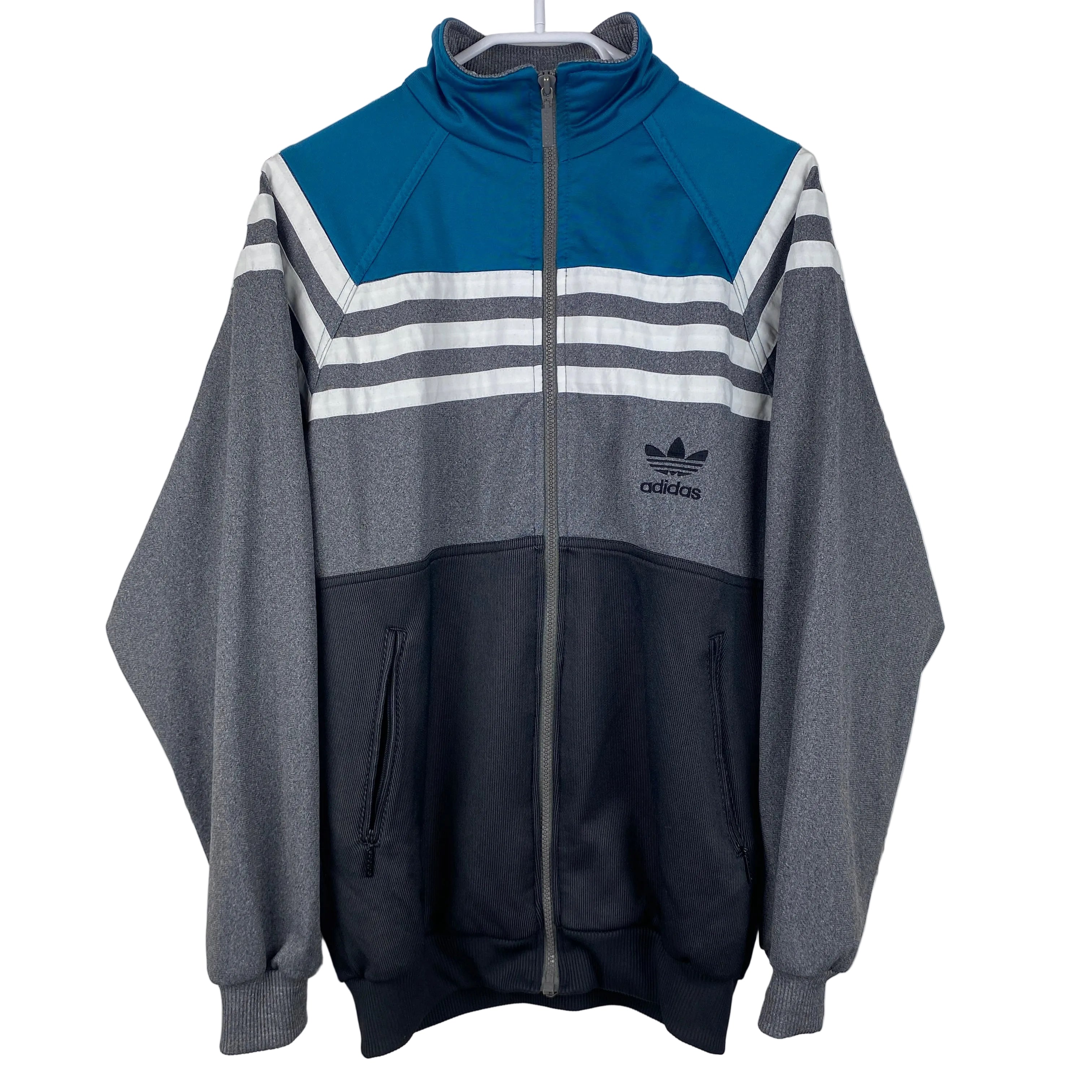 Adidas Vintage Track Jacket, Size M, Big Embroidered Logo, 90’s