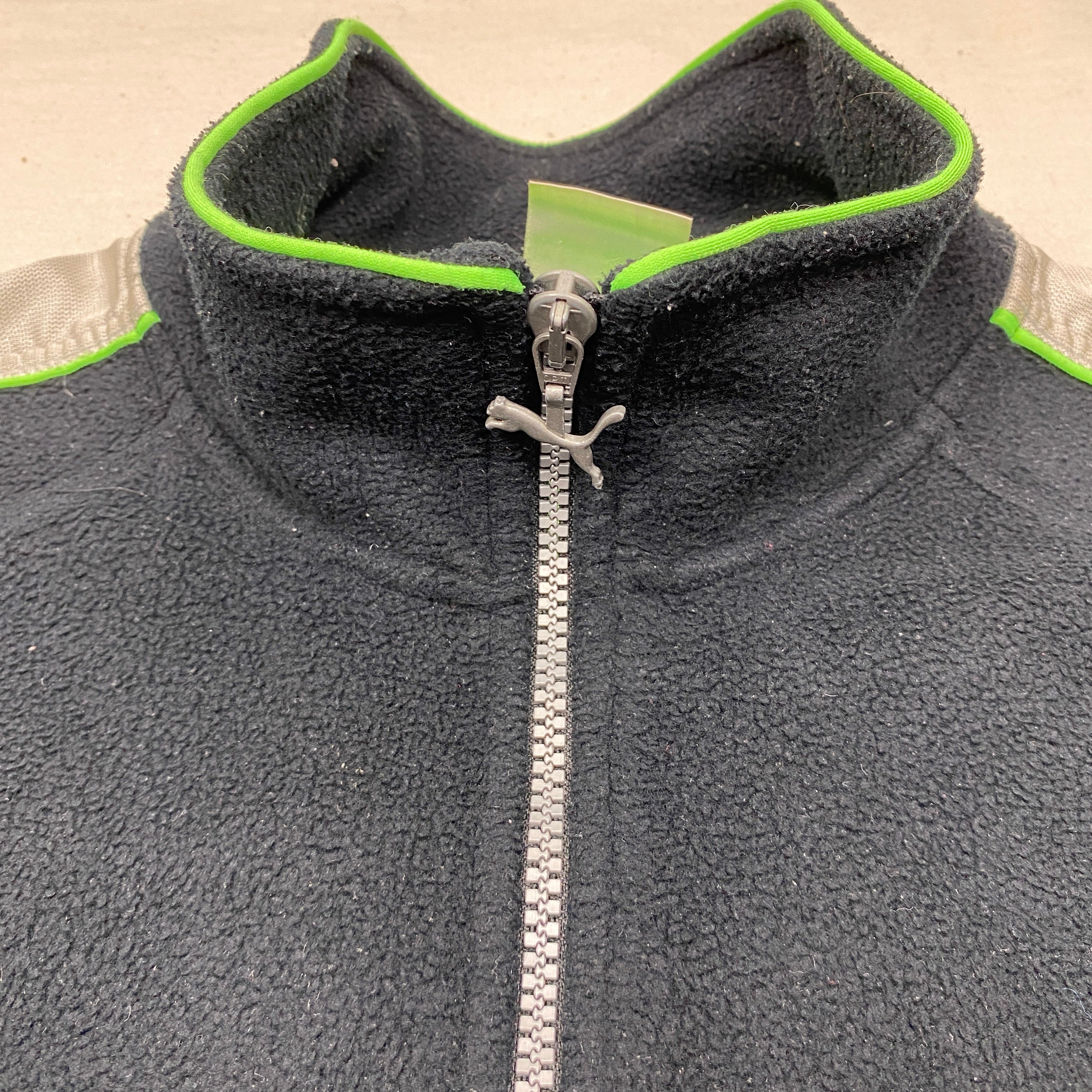 Puma Vintage Fleece Jacket, Size S, Embroidered Logo, 90’s