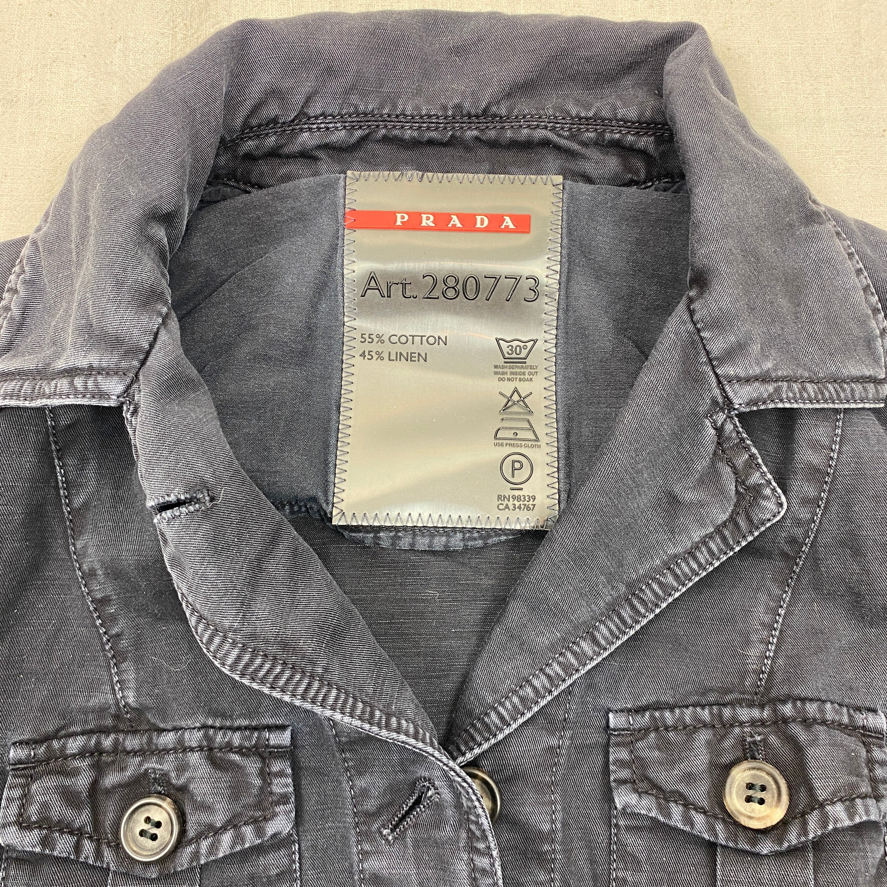 Prada Jacket, Size S, Denim Jacket Y2K