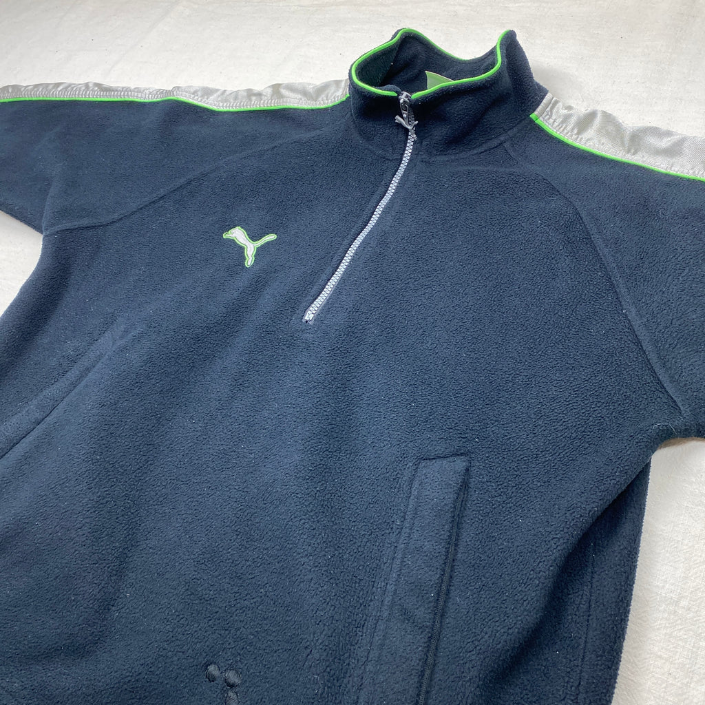 Puma Vintage Fleece Jacket, Size S, Embroidered Logo, 90’s