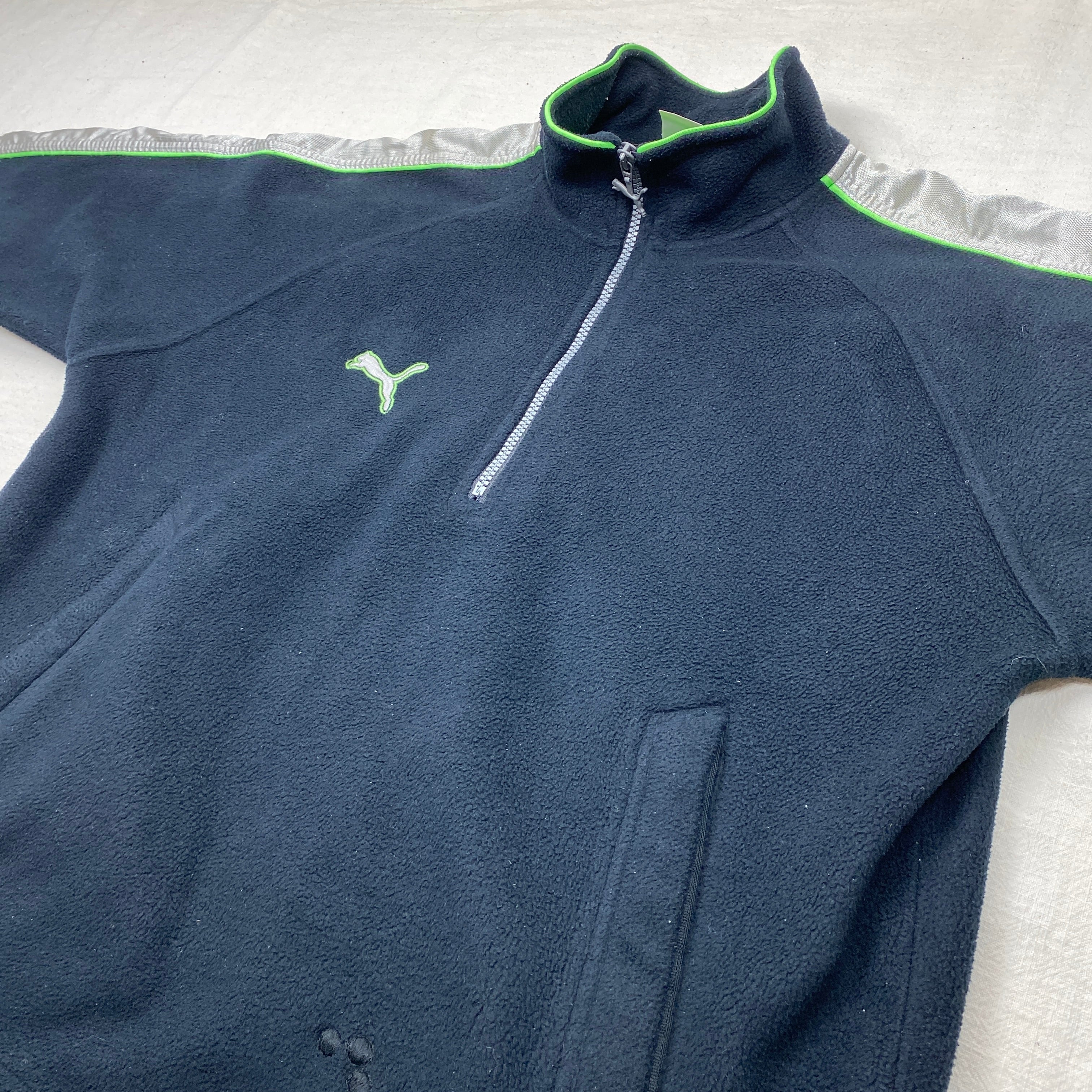 Puma Vintage Fleece Jacket, Size S, Embroidered Logo, 90’s