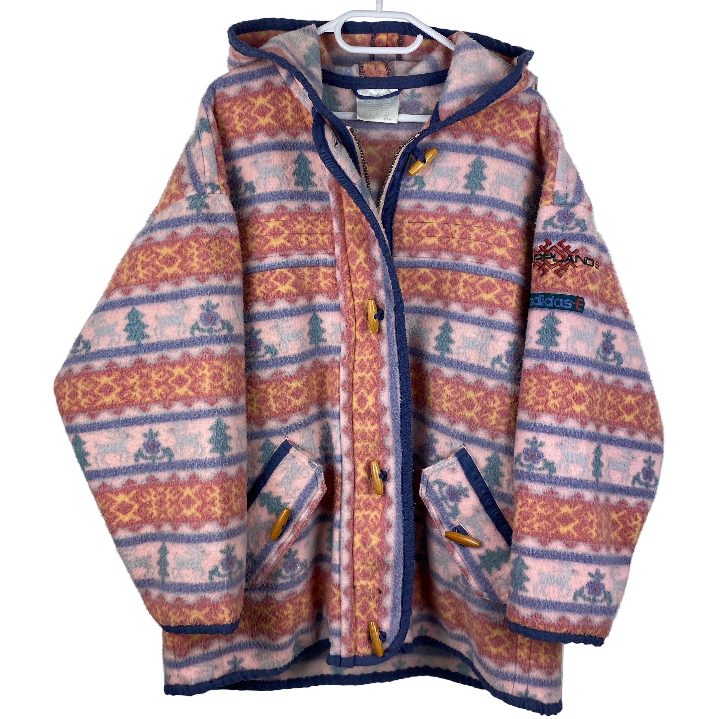 Adidas Vintage Fleece Hoodie, Size L, Fleece Jacket, 90’s