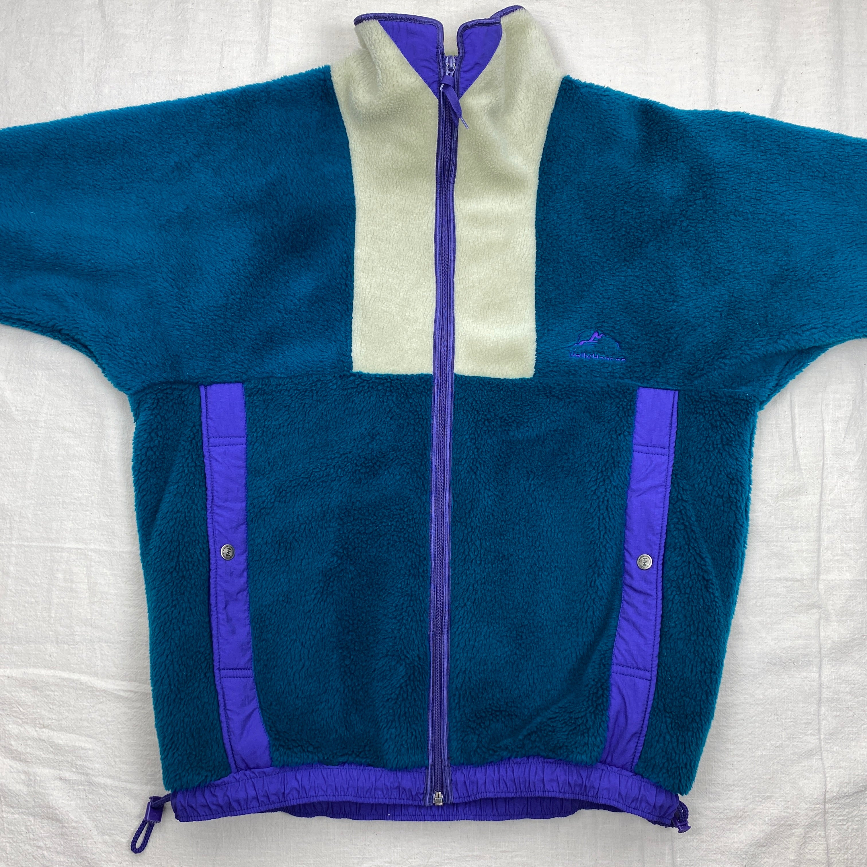 Helly Hansen Vintage Fleece Jacket, Size L, Polar Fleece, 90’s