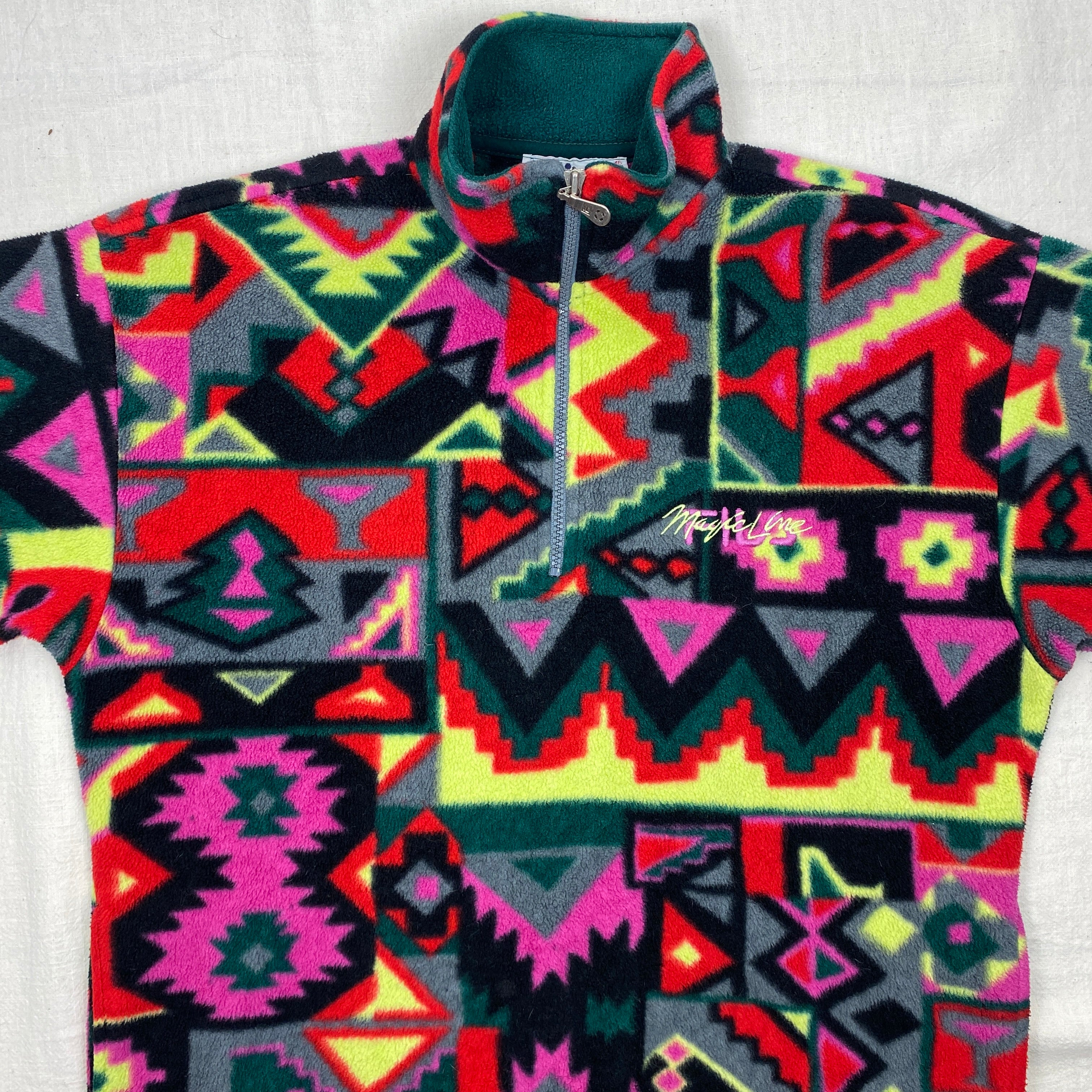 Fila Vintage Fleece Jacket, Size M, Made in Italy, 90’s