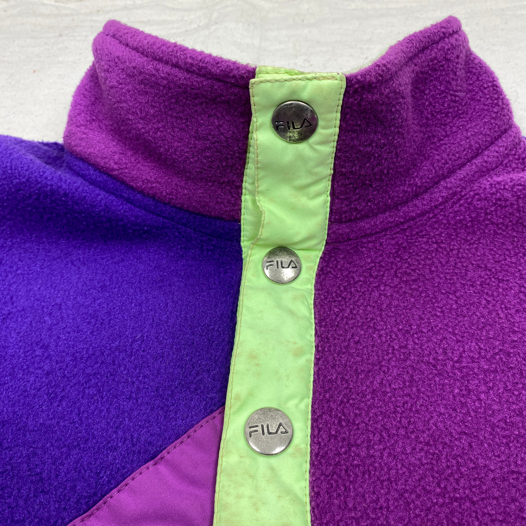 Fila Vintage Fleece Jacket, Size L, Made in Italy, 90’s