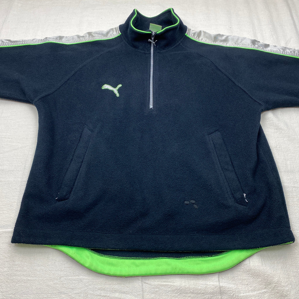 Puma Vintage Fleece Jacket, Size S, Embroidered Logo, 90’s