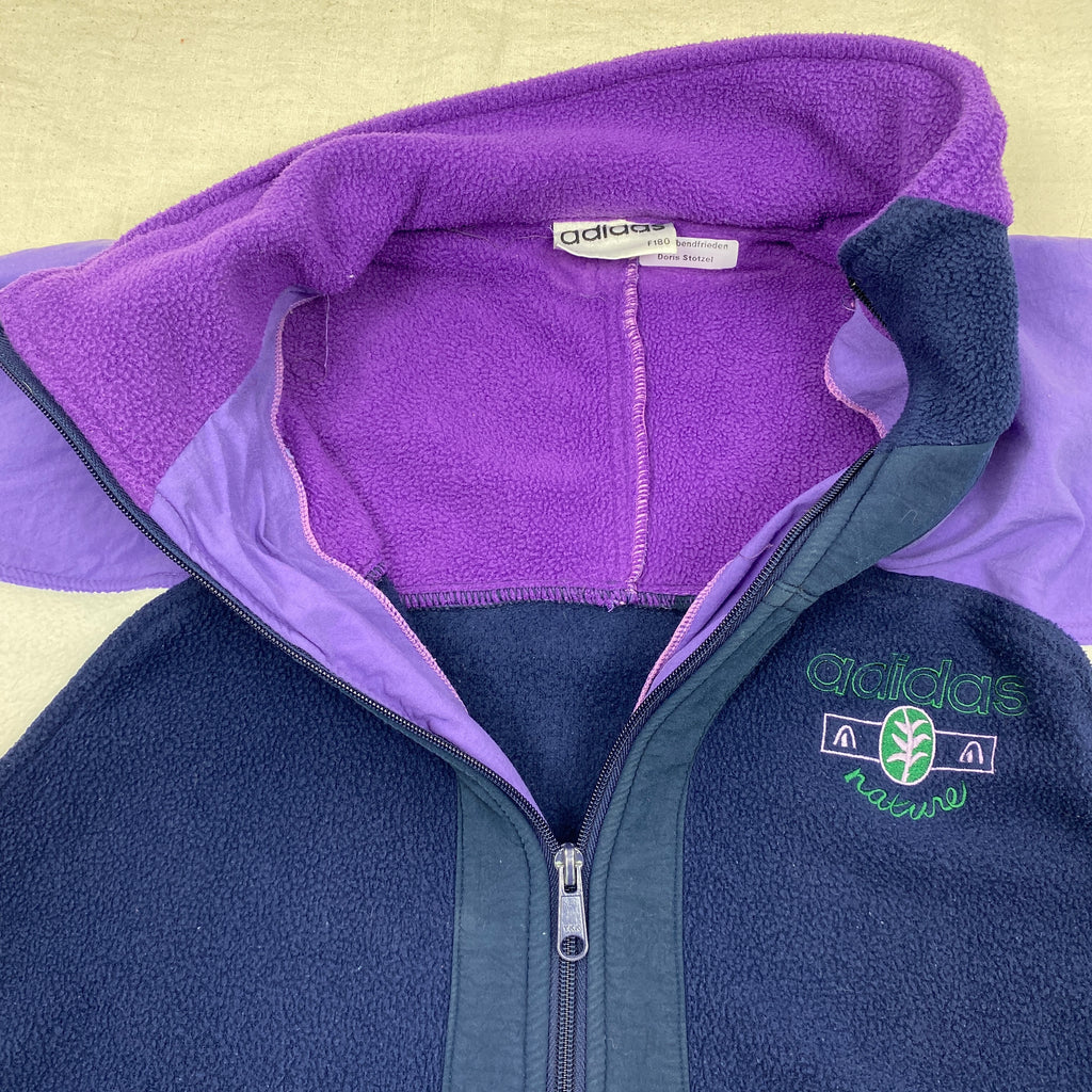 Adidas Vintage Fleece Jacket, Size L, Full Zip, 90’s