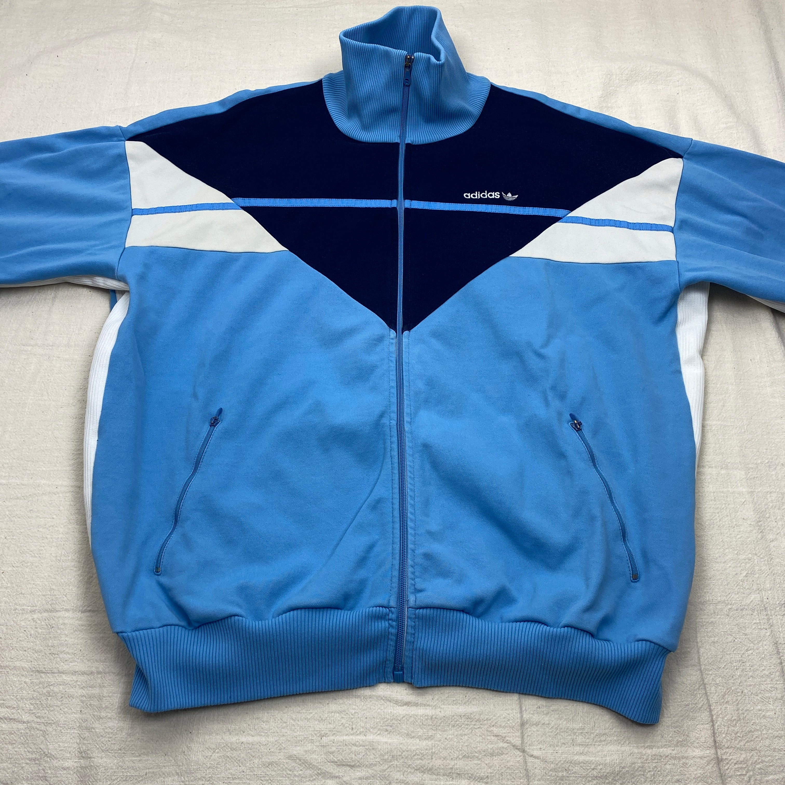 Adidas Vintage Track Jacket, Size L, Made in Yugoslavia, 80’s/90’s