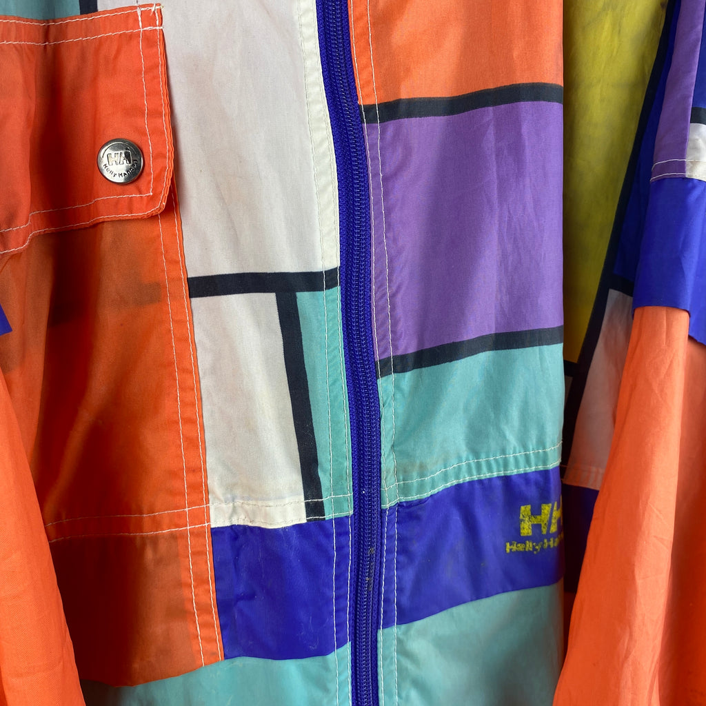 Helly Hansen Rain Jacket, Size L, Vintage 90's Retro Jacket, Distressed
