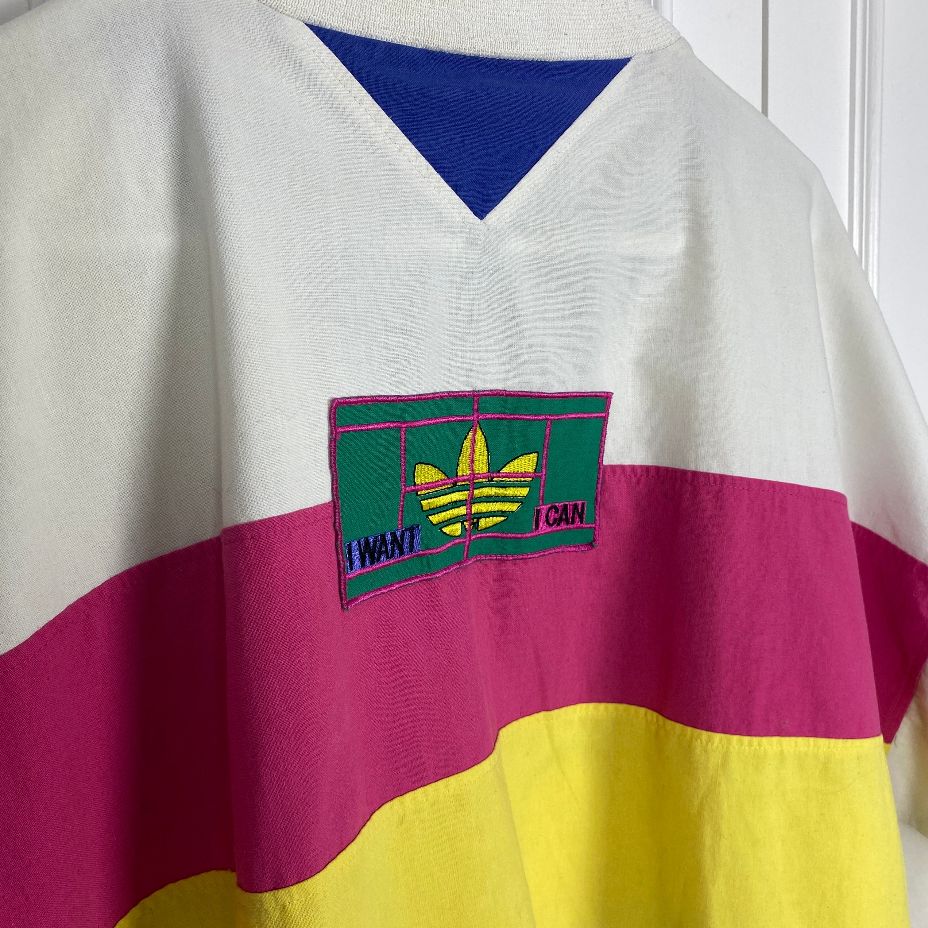Adidas Vintage Sweatshirt, Size L, I Want I Can, Tennis, 80’s/90’s