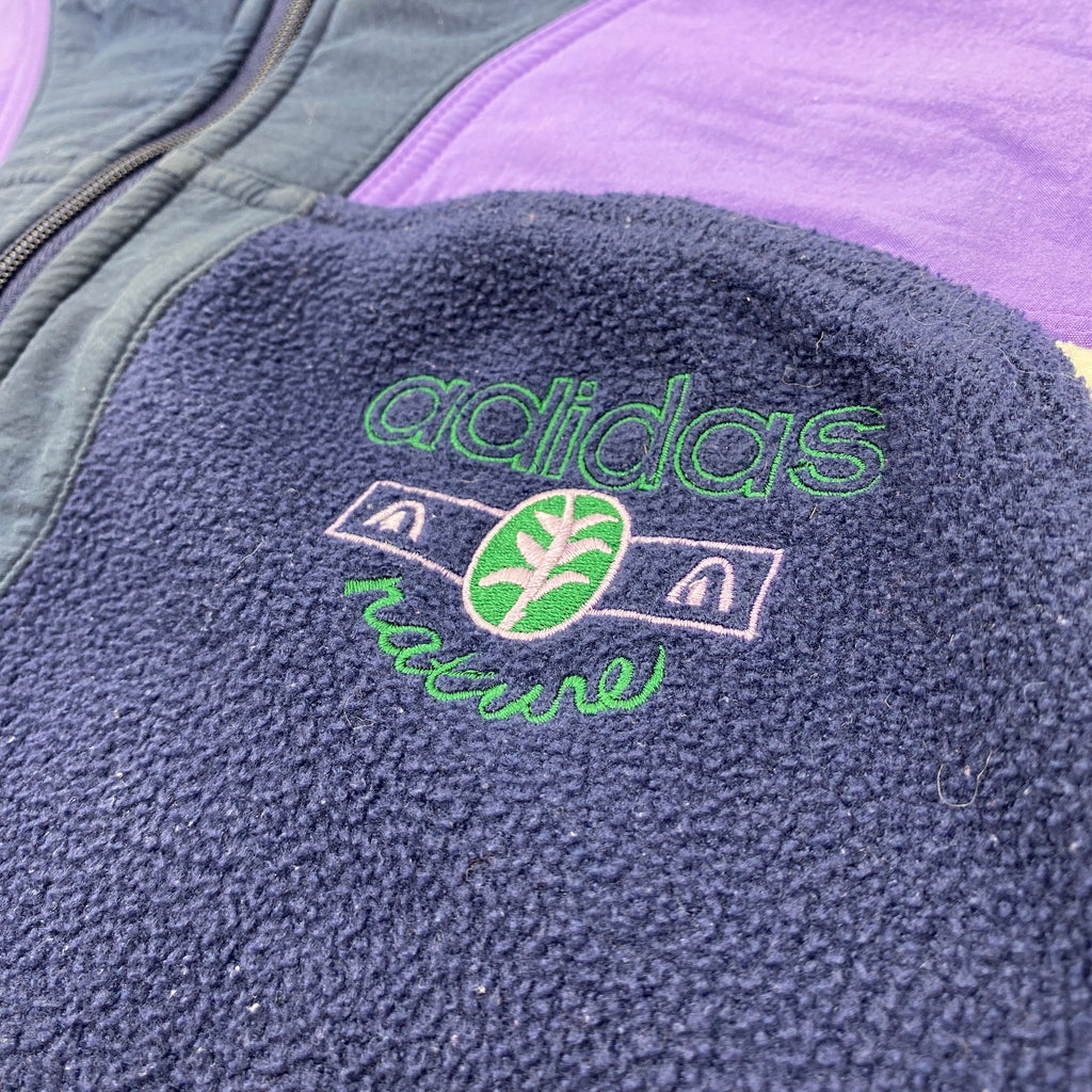 Adidas Vintage Fleece Jacket, Size L, Full Zip, 90’s