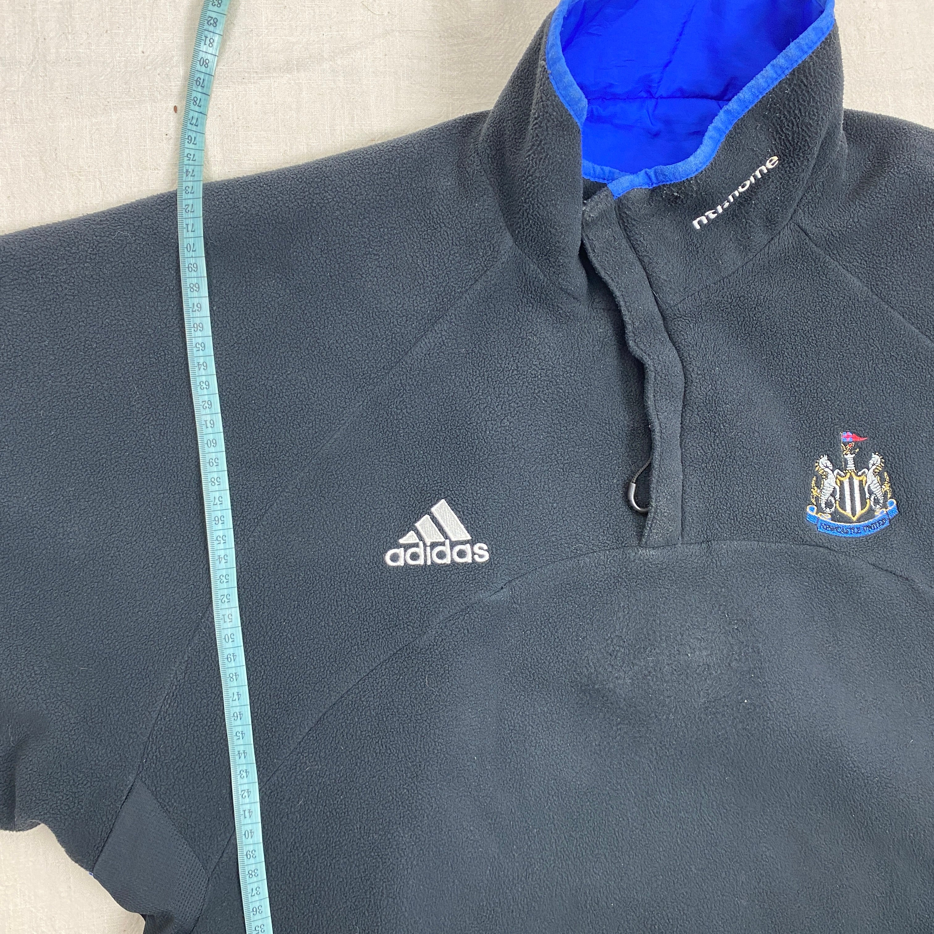 Adidas Vintage Fleece Jacket, Size M, Newcastle United, 90s/Y2K