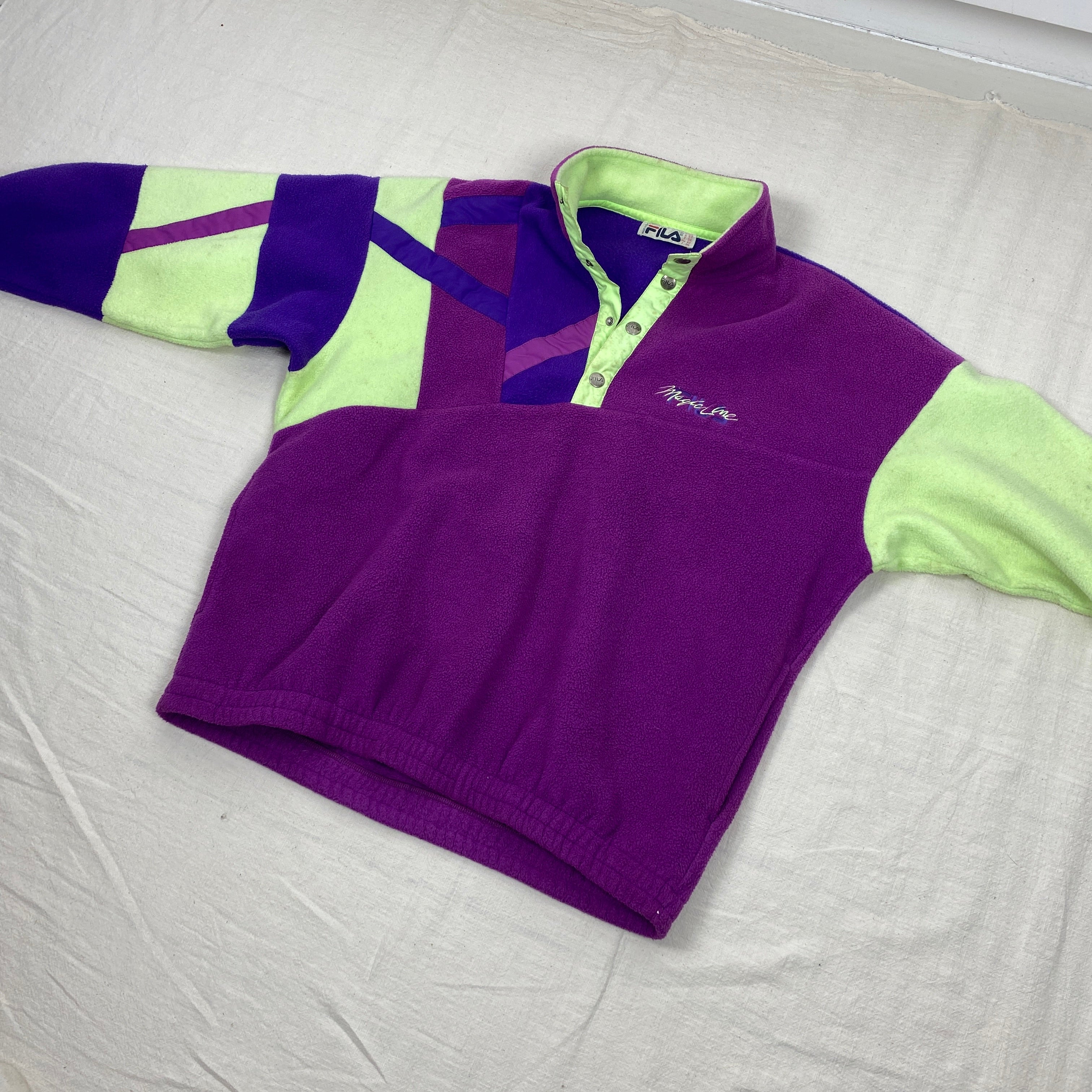 Fila Vintage Fleece Jacket, Size L, Made in Italy, 90’s