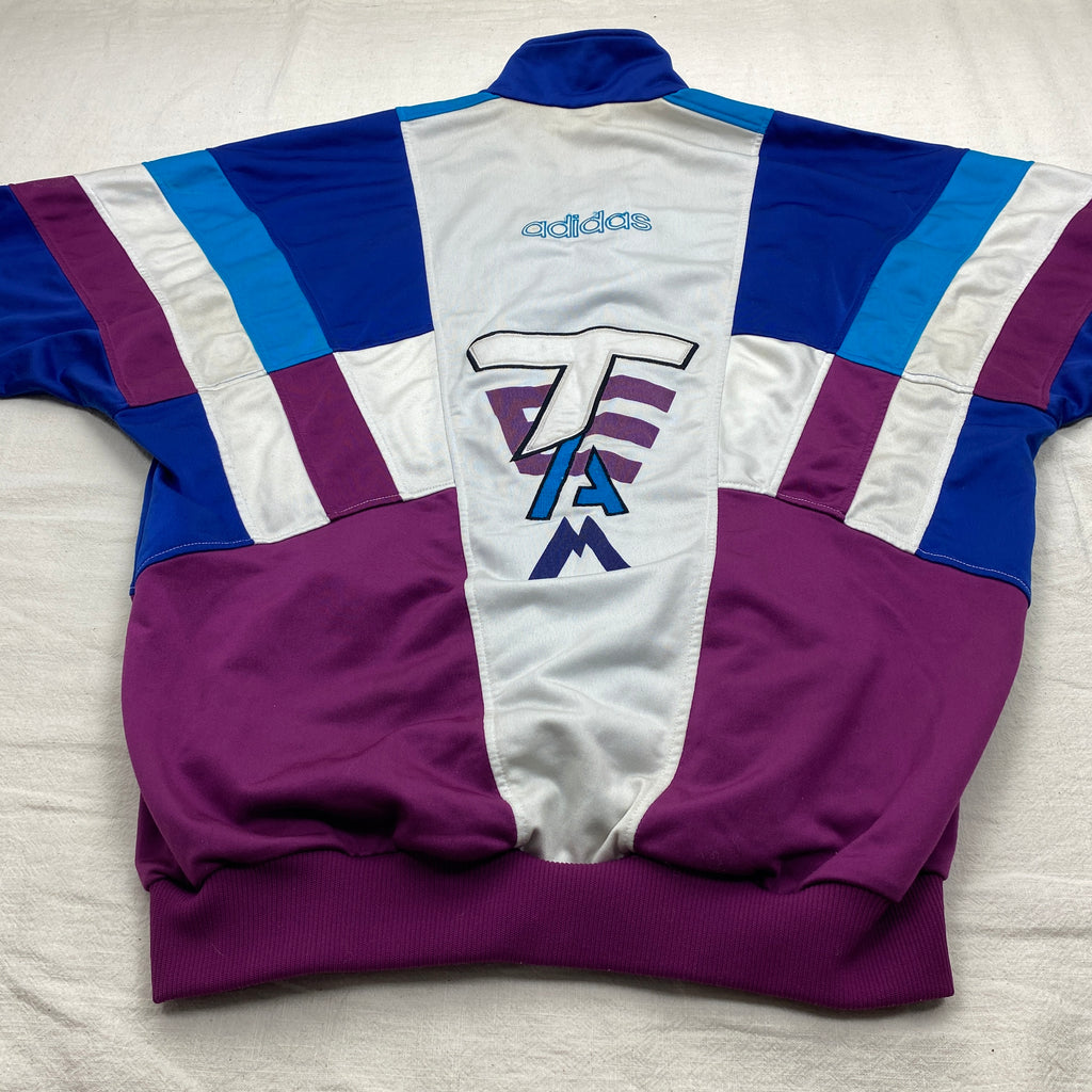 Adidas Vintage Track Jacket, Size XL, Embroidered TEAM Logo, 90’s