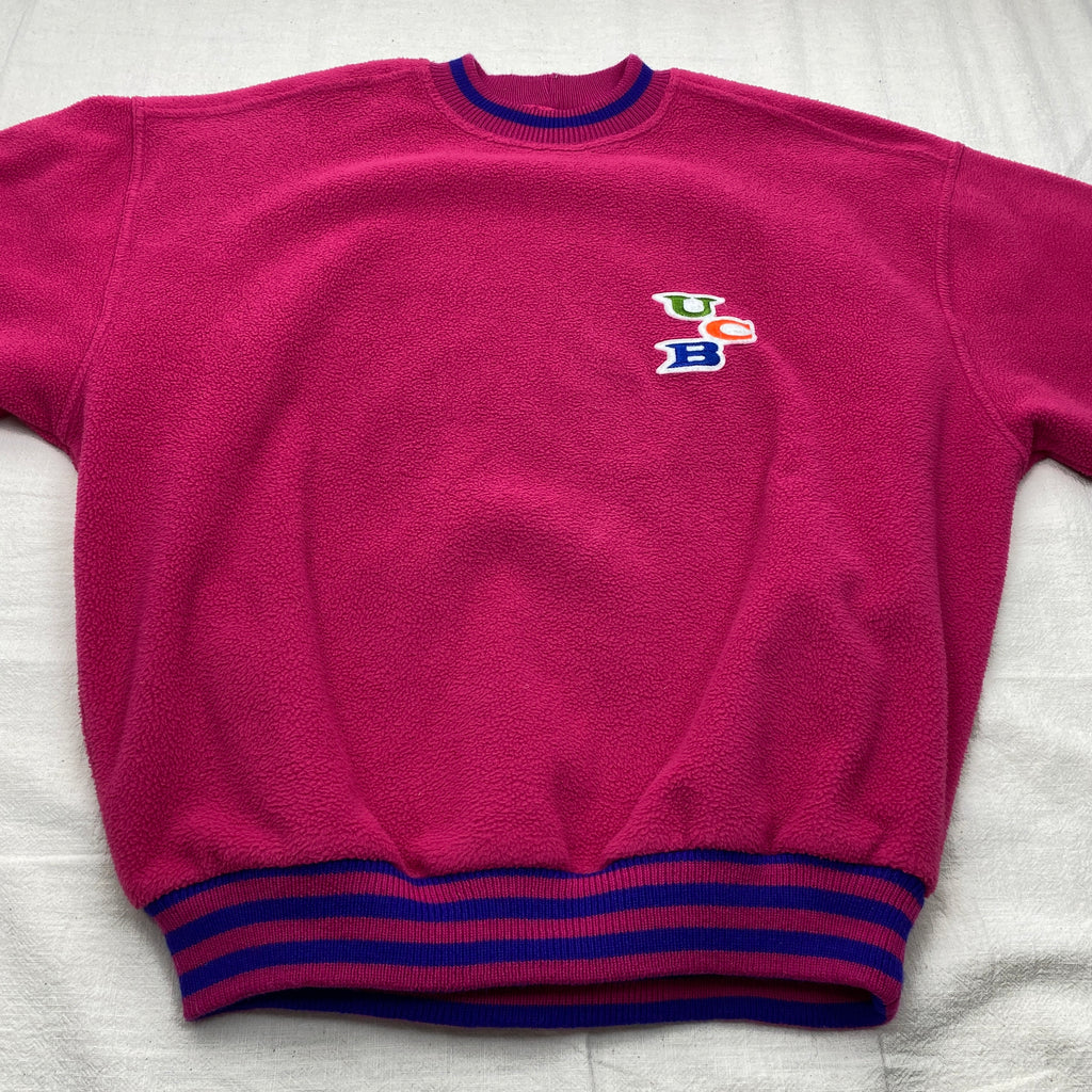 Benetton Vintage Fleece Sweatshirt, Size XL, Made in Italy, 80’s/90’s