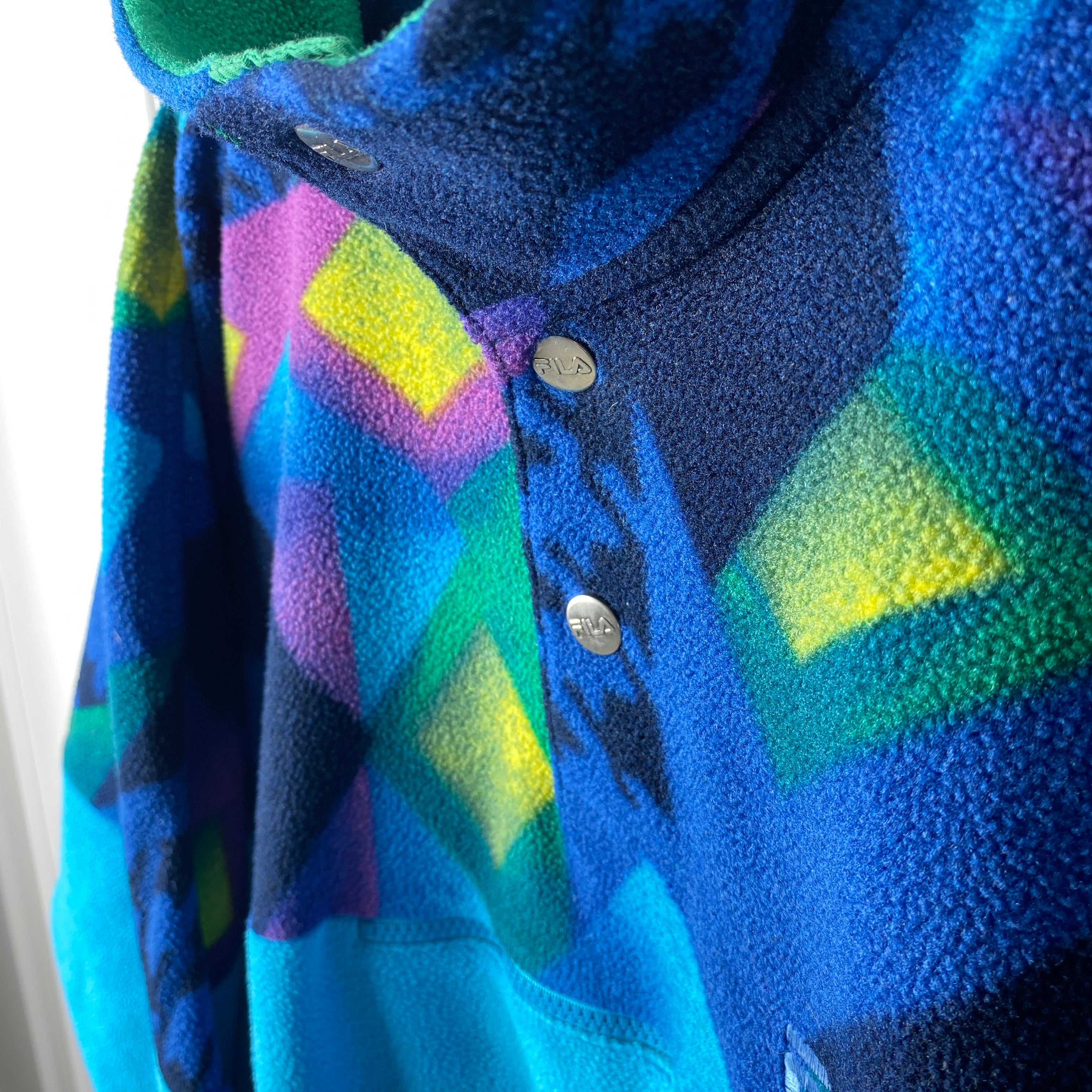 Fila Vintage Fleece Jacket, Size L, Made in Italy, 90’s
