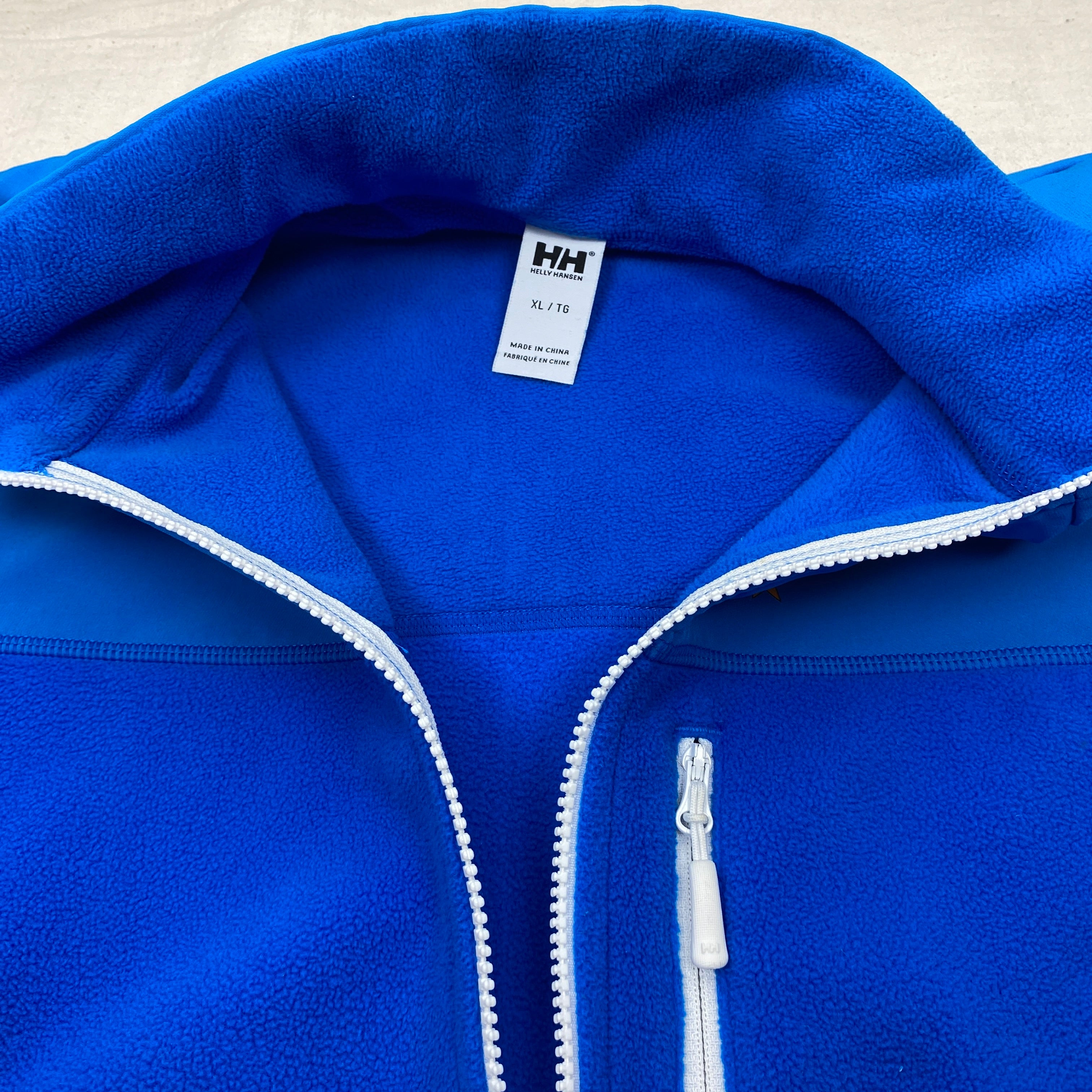 Helly Hansen Vintage Fleece Jacket, Size XL Slim Fit, Danish Royal Yacht Club, Y2K