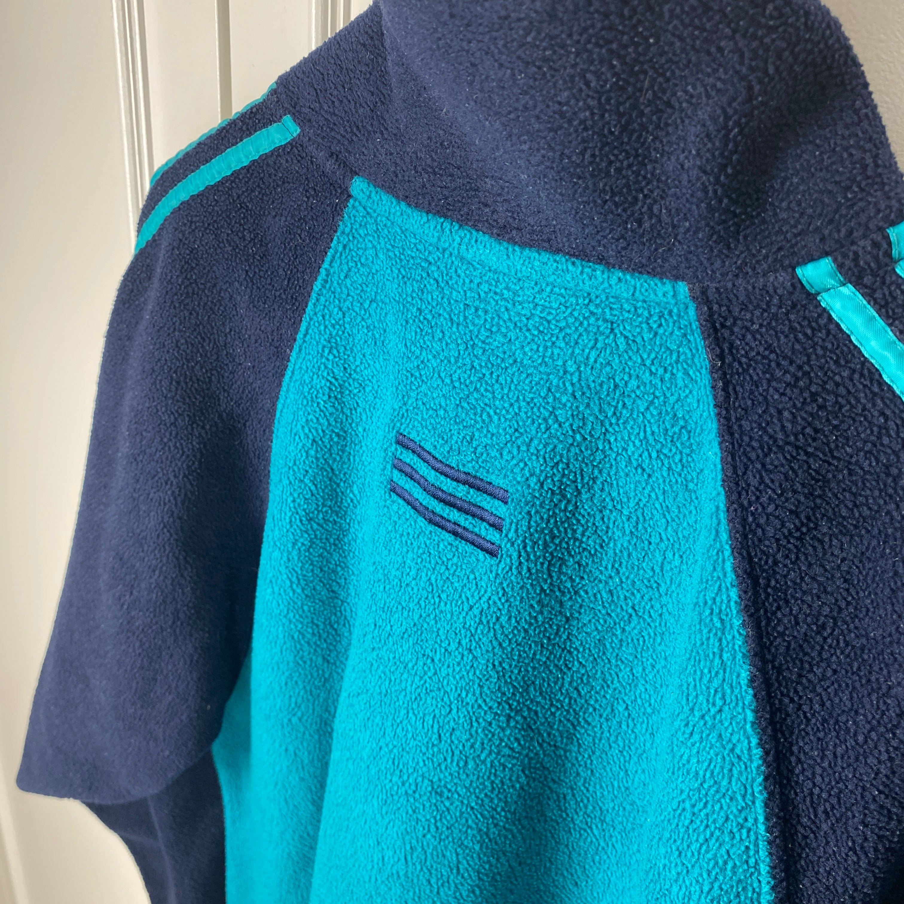 Adidas Vintage Fleece Sweatshirt, Size M, Half Zip, Y2K