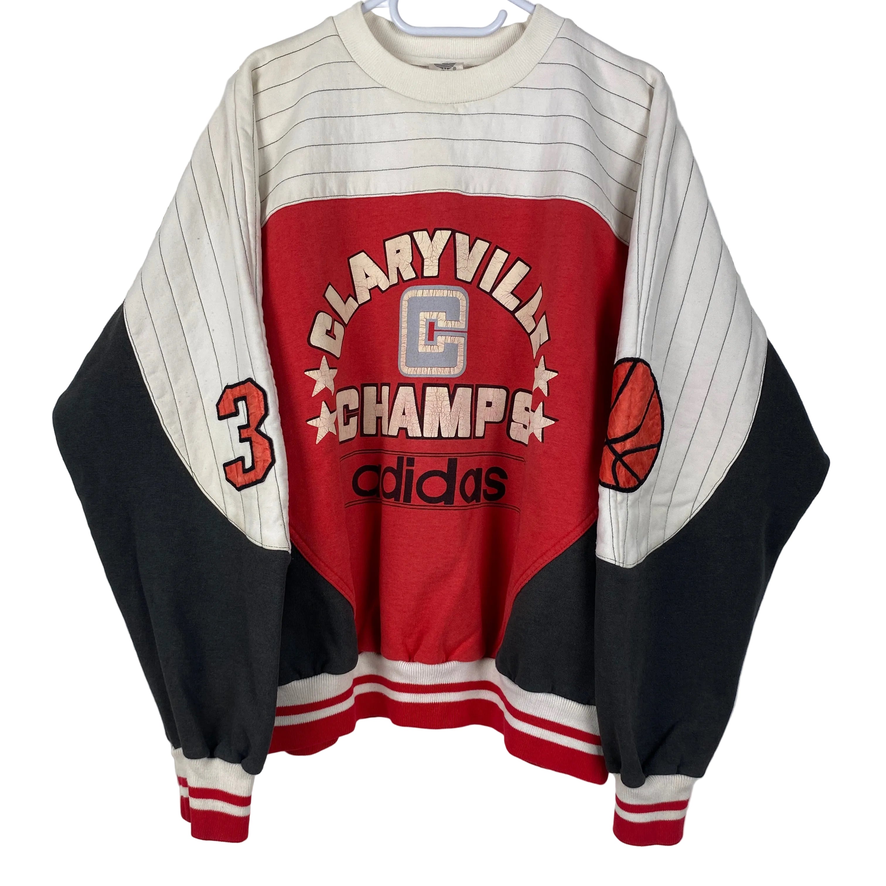 Adidas Vintage Sweatshirt, Size L, Claryville Champs, 90’s