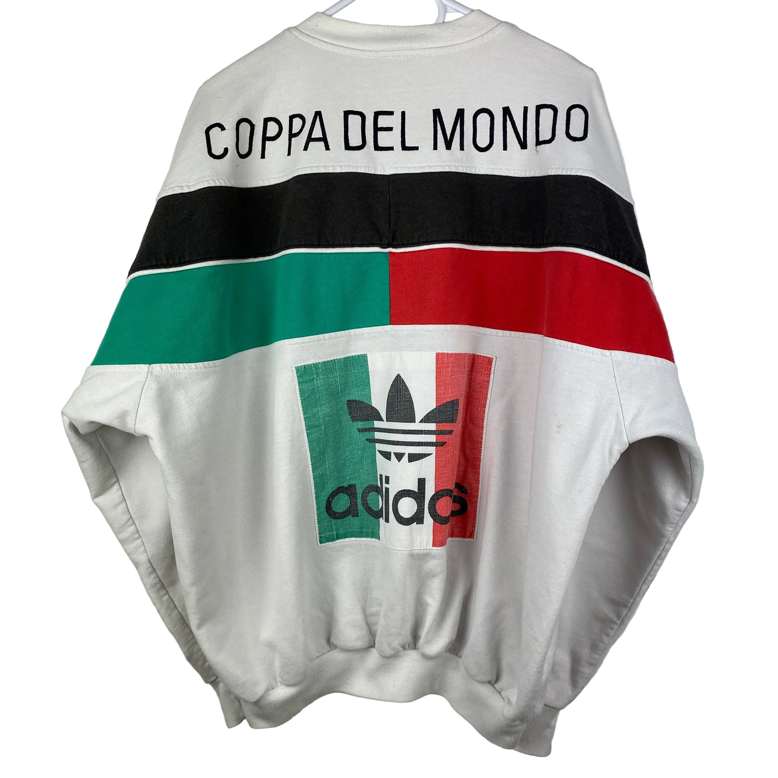Adidas Vintage Sweatshirt, Size L, Coppa Del Mondo, Italian World Cup, 90’s