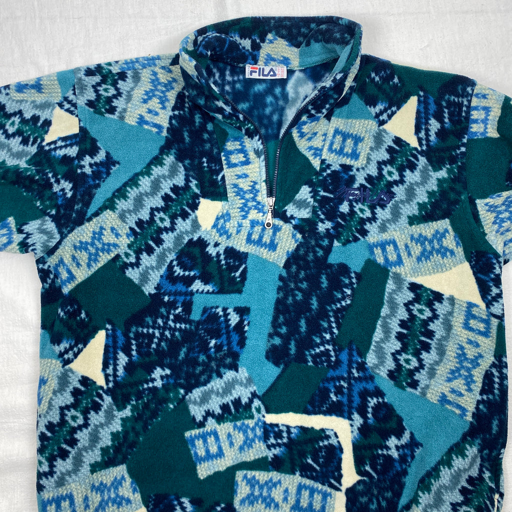 Fila Vintage Fleece Jacket, Size XL, Made in Italy, 90’s