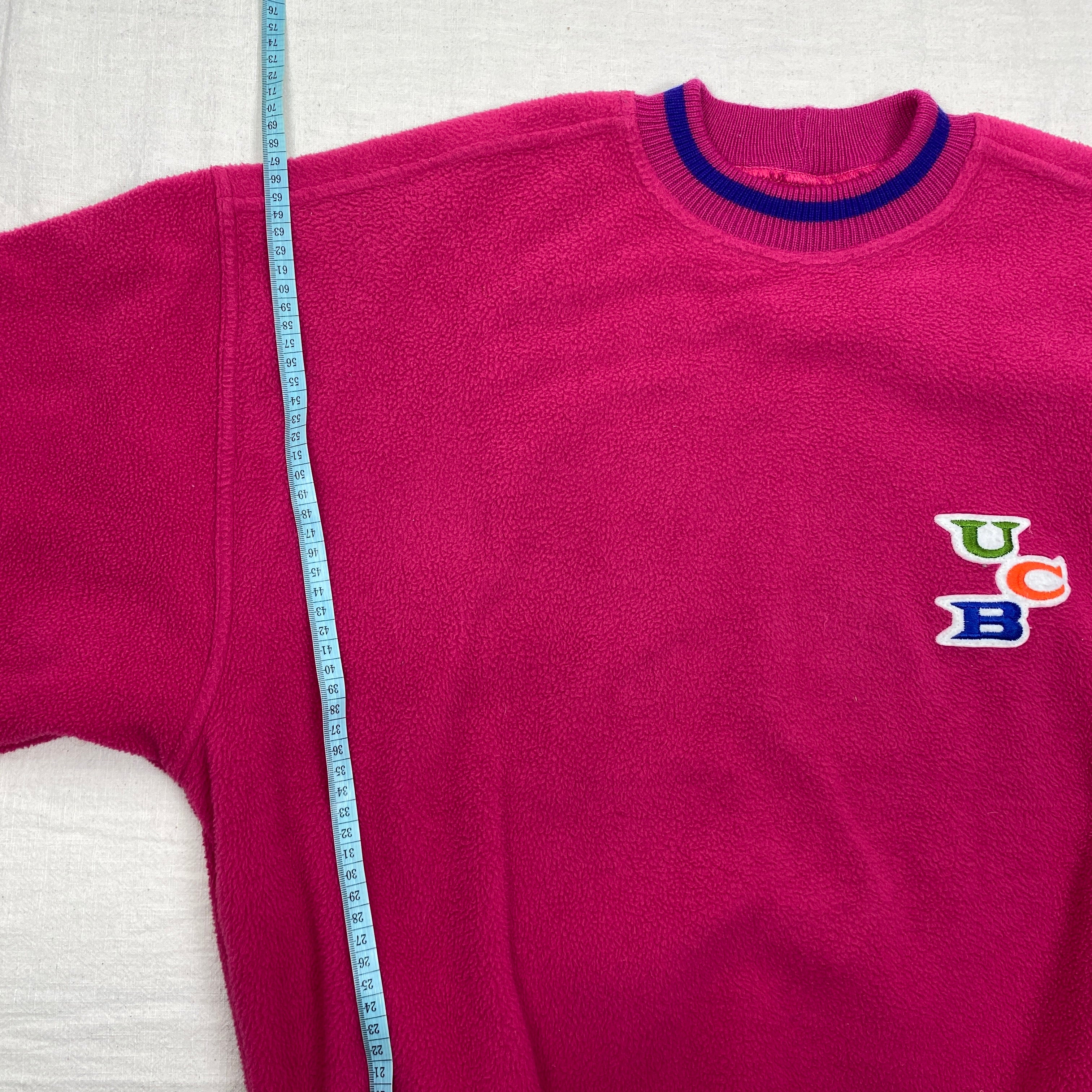 Benetton Vintage Fleece Sweatshirt, Size XL, Made in Italy, 80’s/90’s