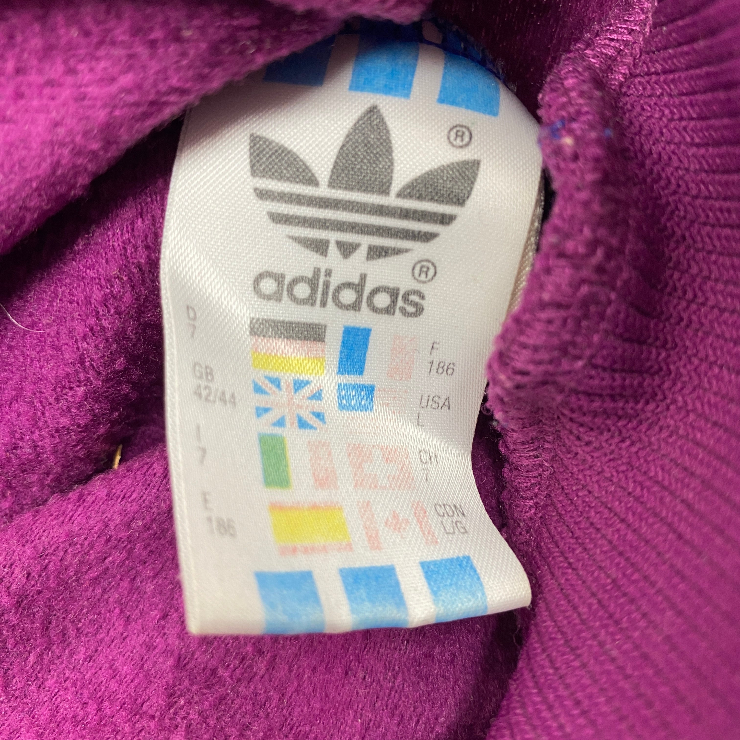 Adidas Vintage Track Jacket, Size XL, Embroidered TEAM Logo, 90’s