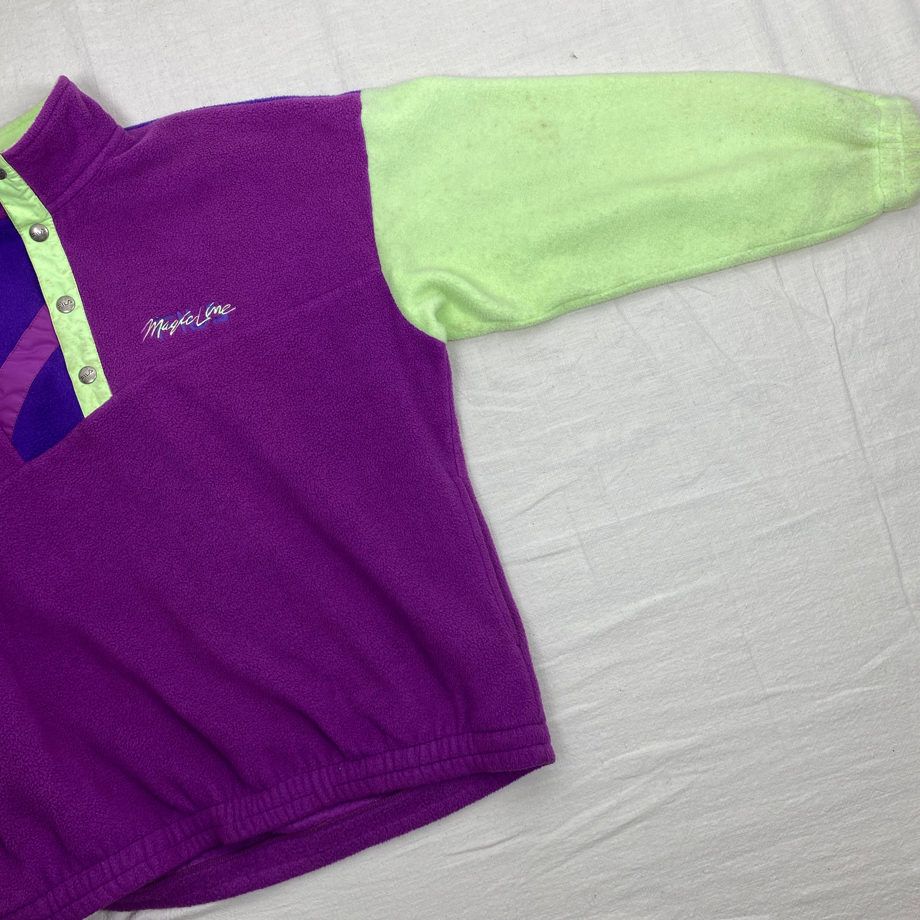 Fila Vintage Fleece Jacket, Size L, Made in Italy, 90’s
