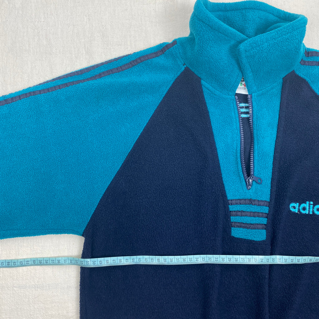 Adidas Vintage Fleece Sweatshirt, Size M, Half Zip, Y2K