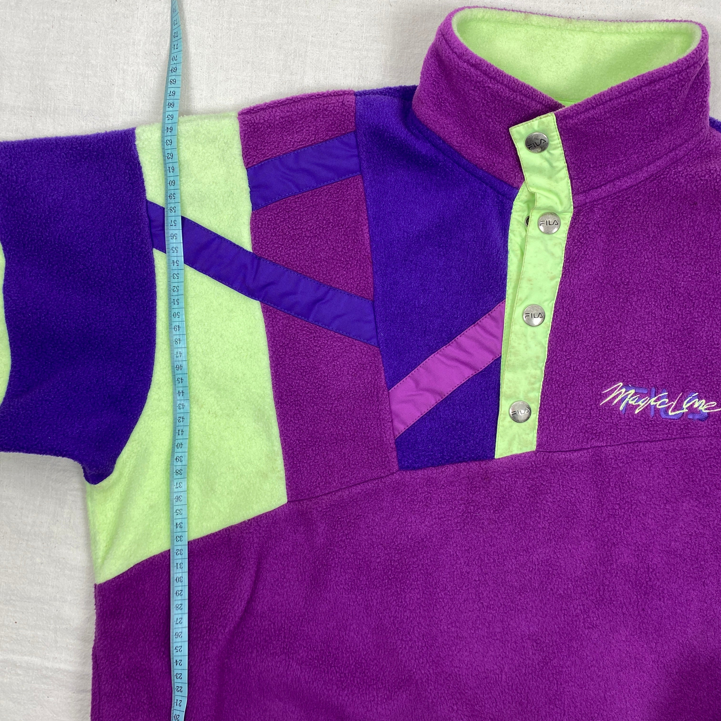Fila Vintage Fleece Jacket, Size L, Made in Italy, 90’s