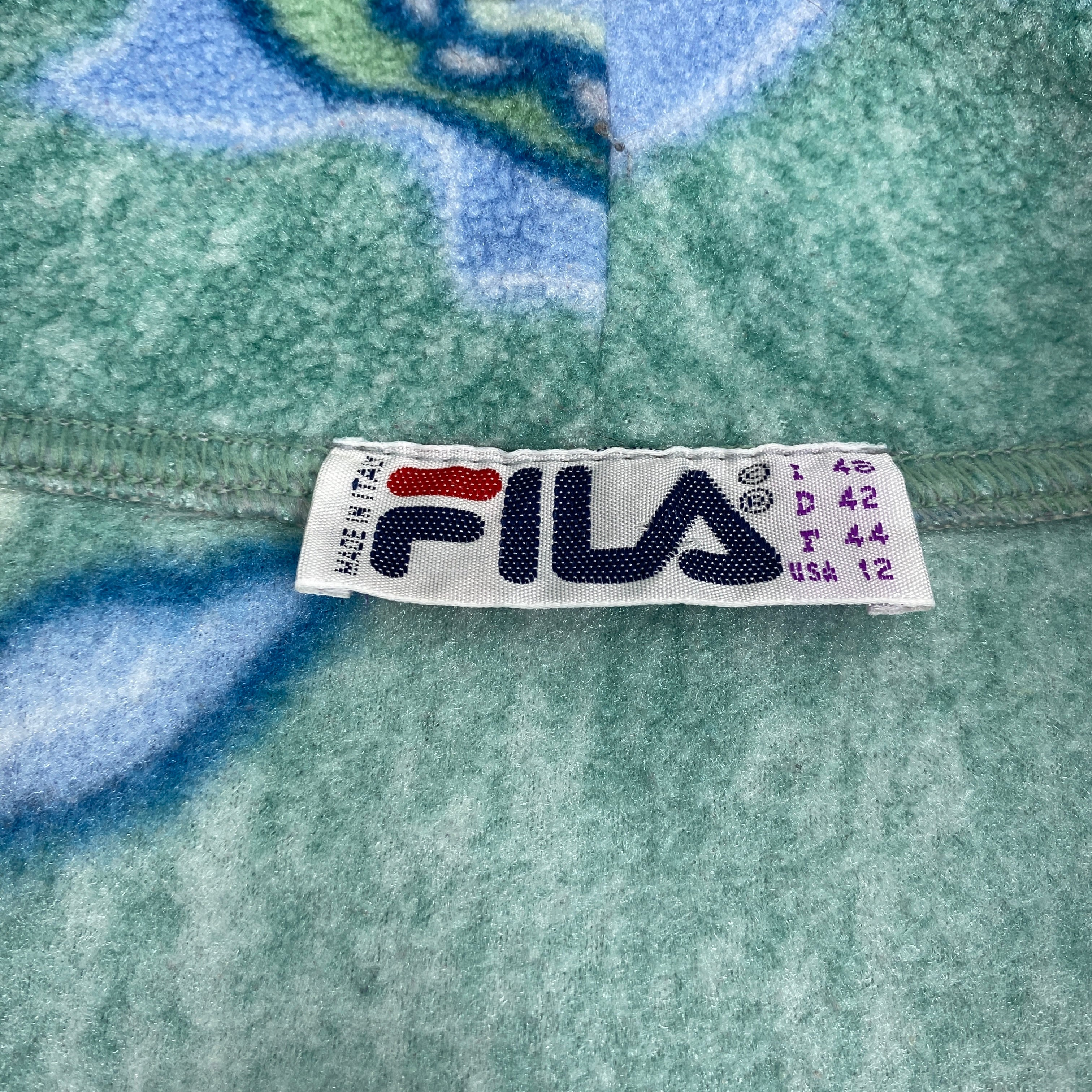 Fila Vintage Fleece Jacket, Size L, Made in Italy, 90’s