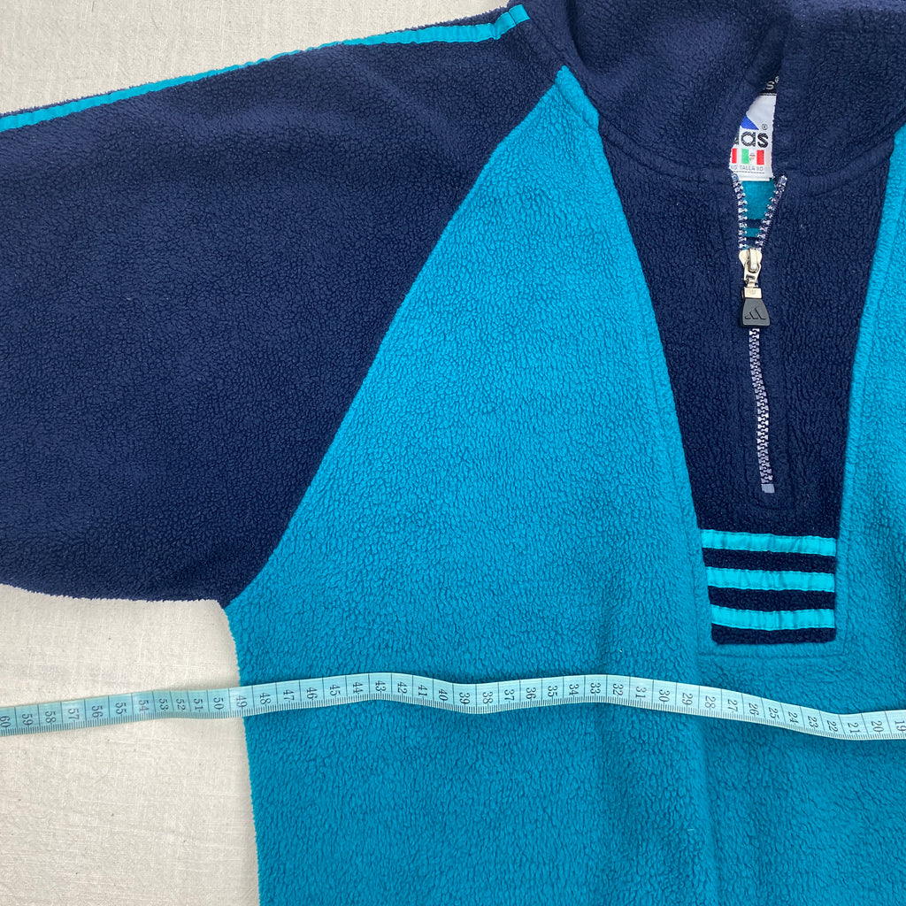 Adidas Vintage Fleece Sweatshirt, Size M, Half Zip, Y2K