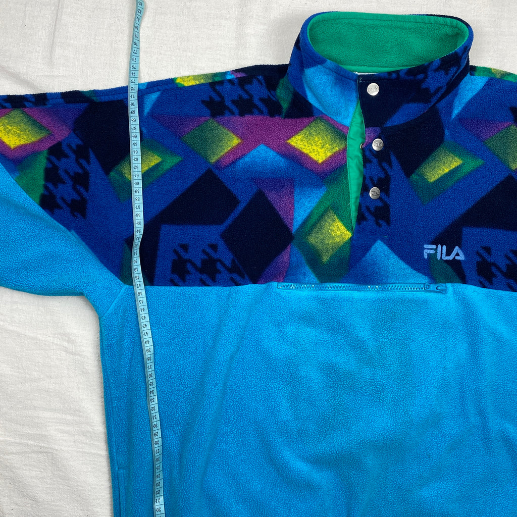 Fila Vintage Fleece Jacket, Size L, Made in Italy, 90’s