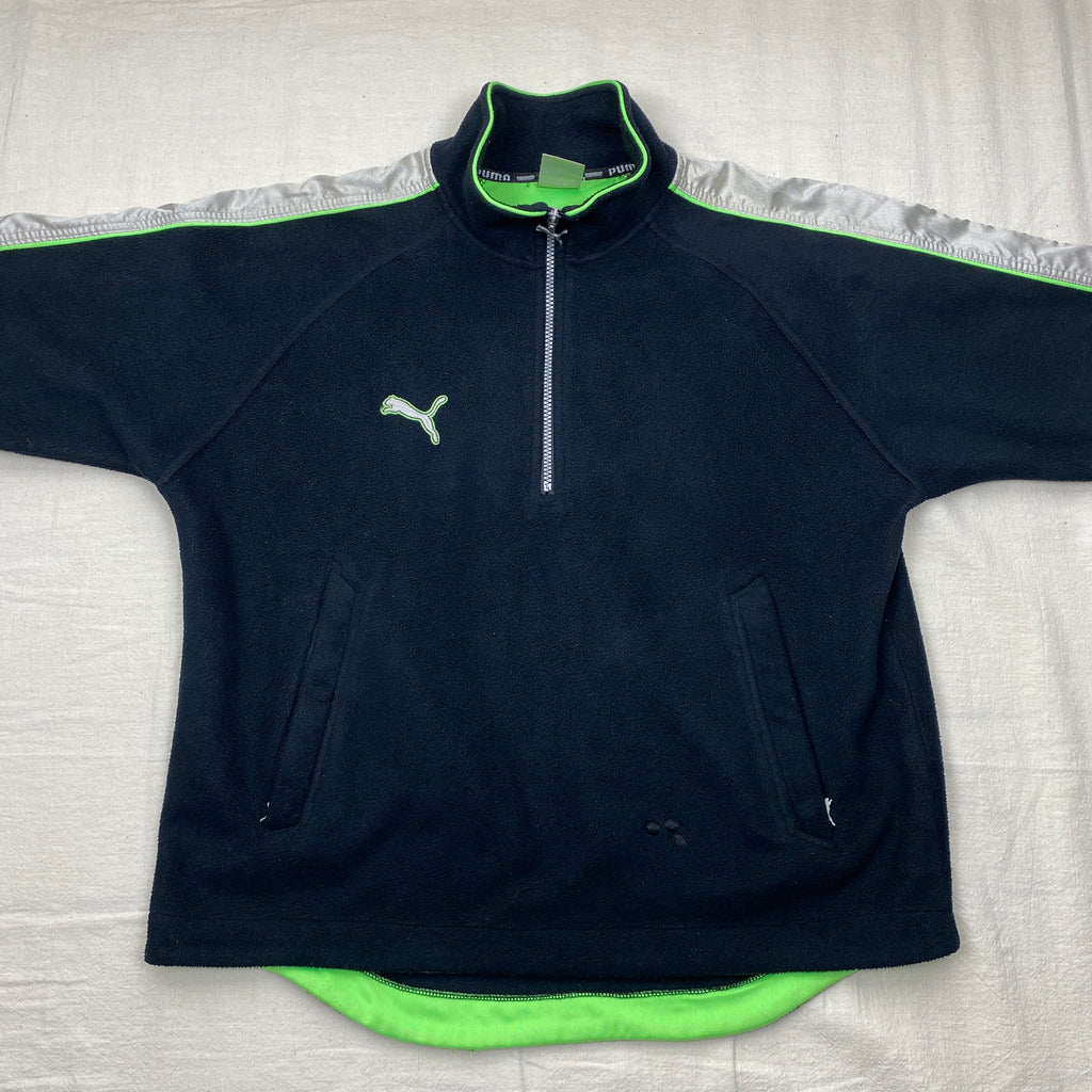Puma Vintage Fleece Jacket, Size S, Embroidered Logo, 90’s