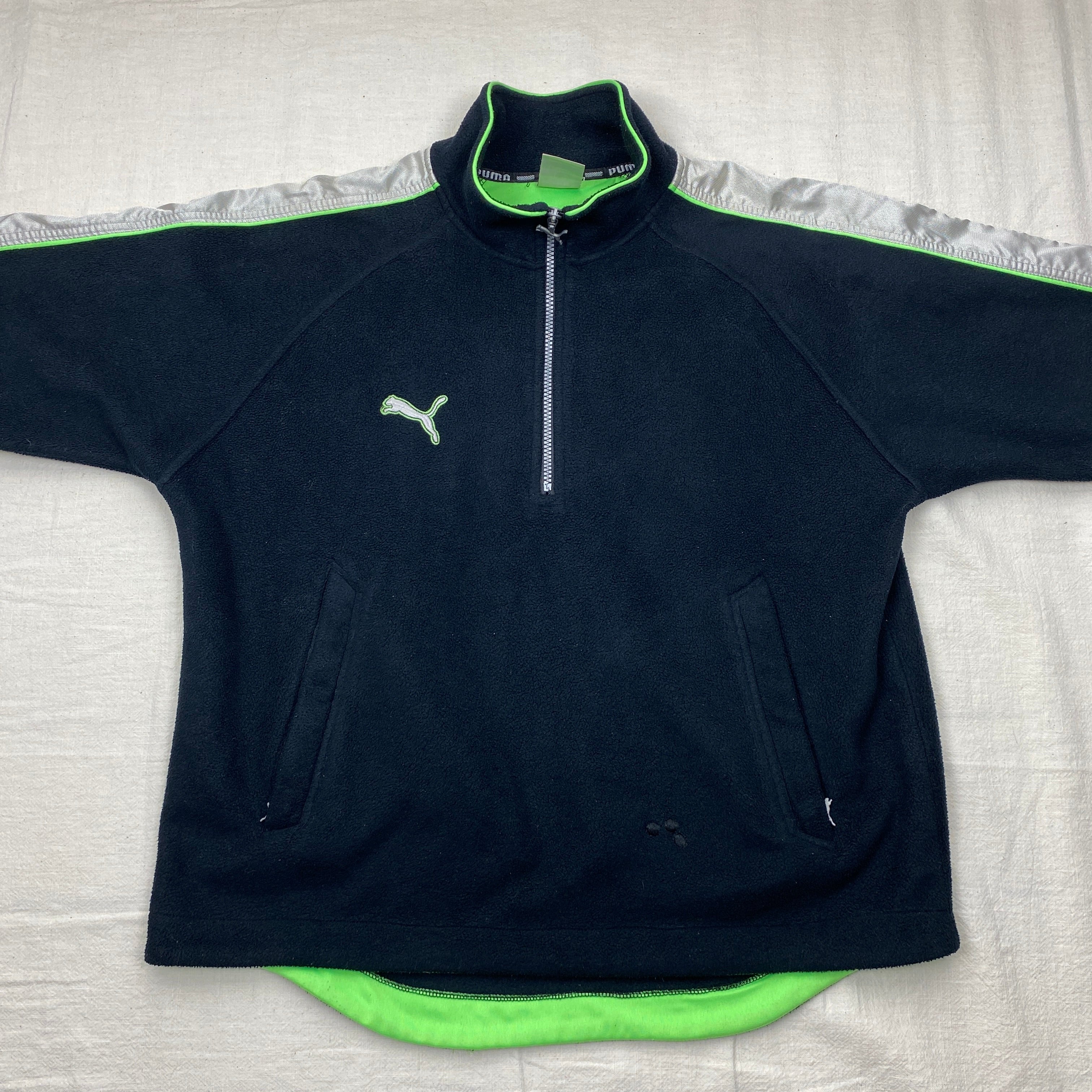 Puma Vintage Fleece Jacket, Size S, Embroidered Logo, 90’s