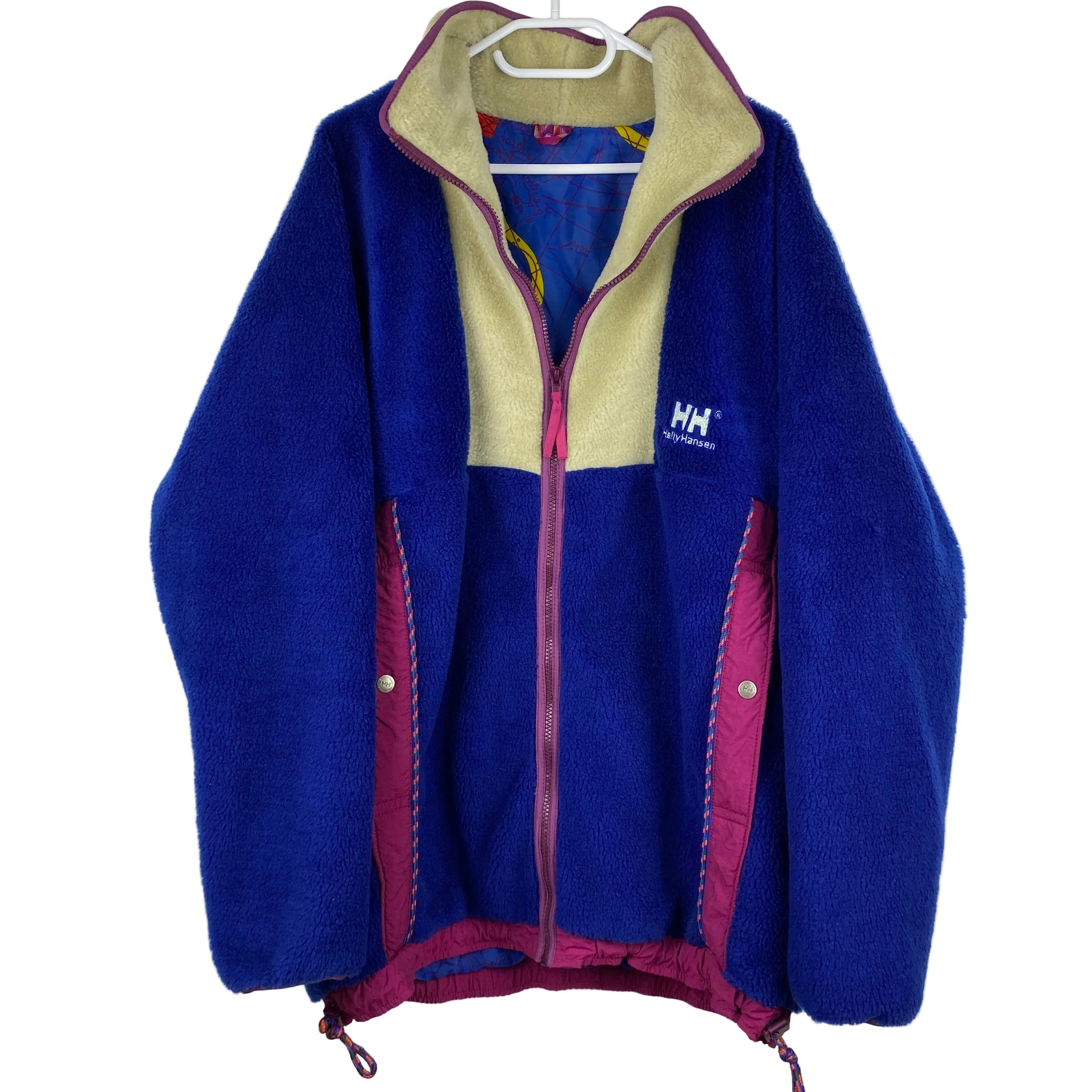 Helly Hansen Vintage Fleece Jacket, Size L, Polar Fleece, 90’s