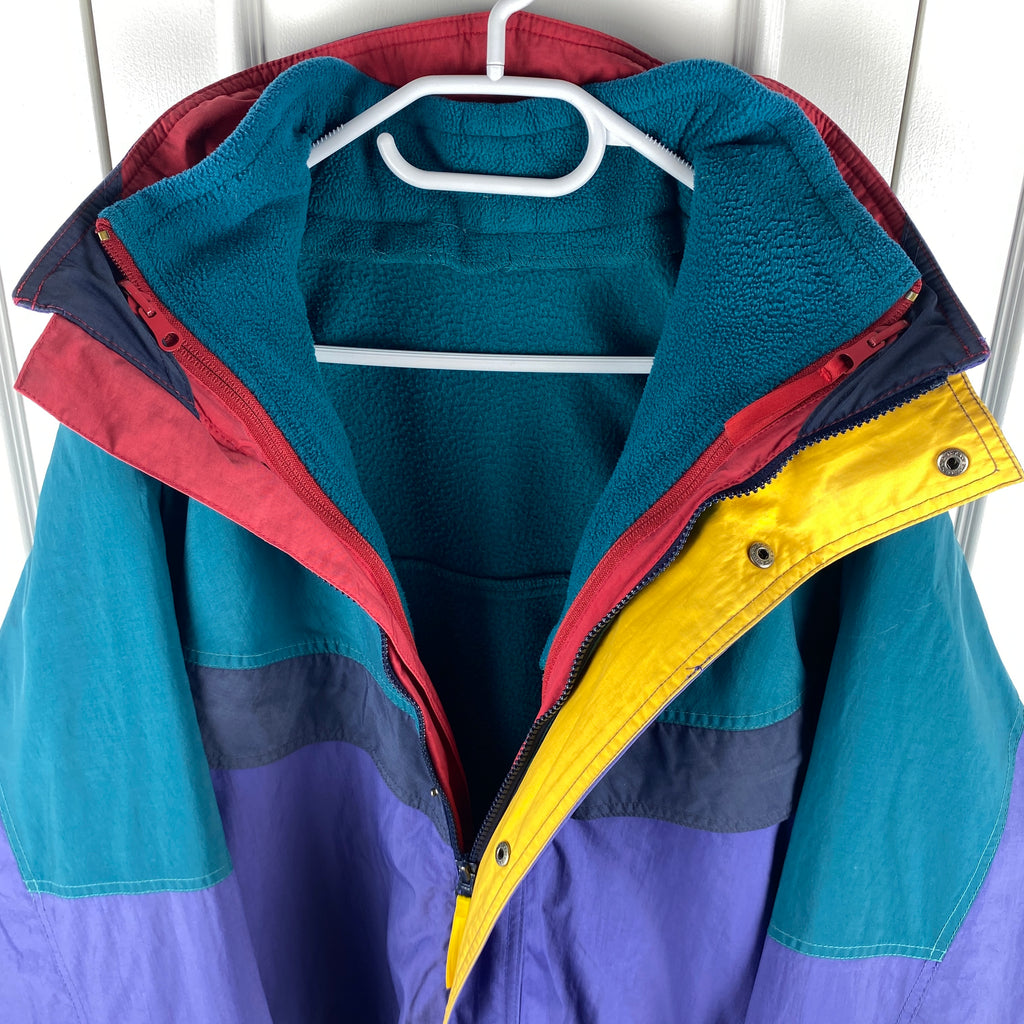 Helly Hansen Jacket, Fleece Lined, Size M, Vintage 90's Retro Jacket