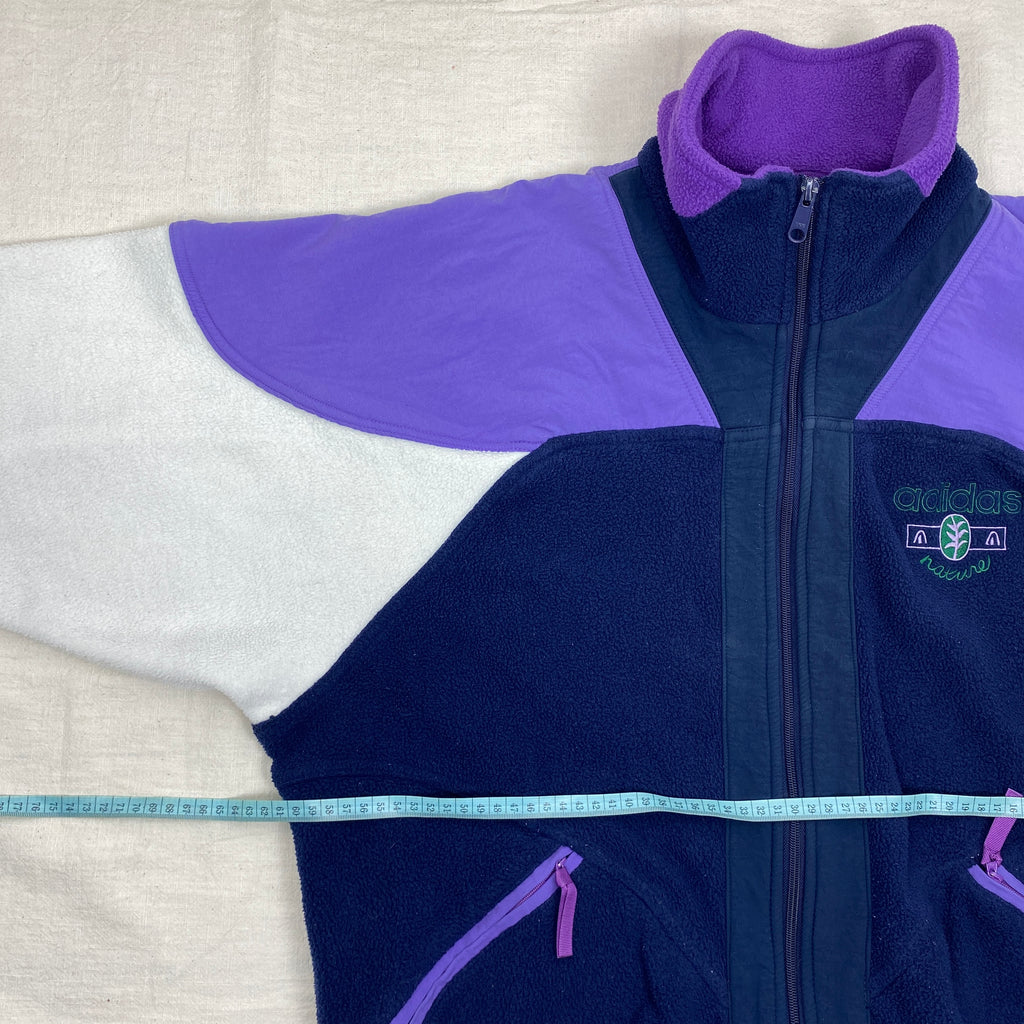 Adidas Vintage Fleece Jacket, Size L, Full Zip, 90’s
