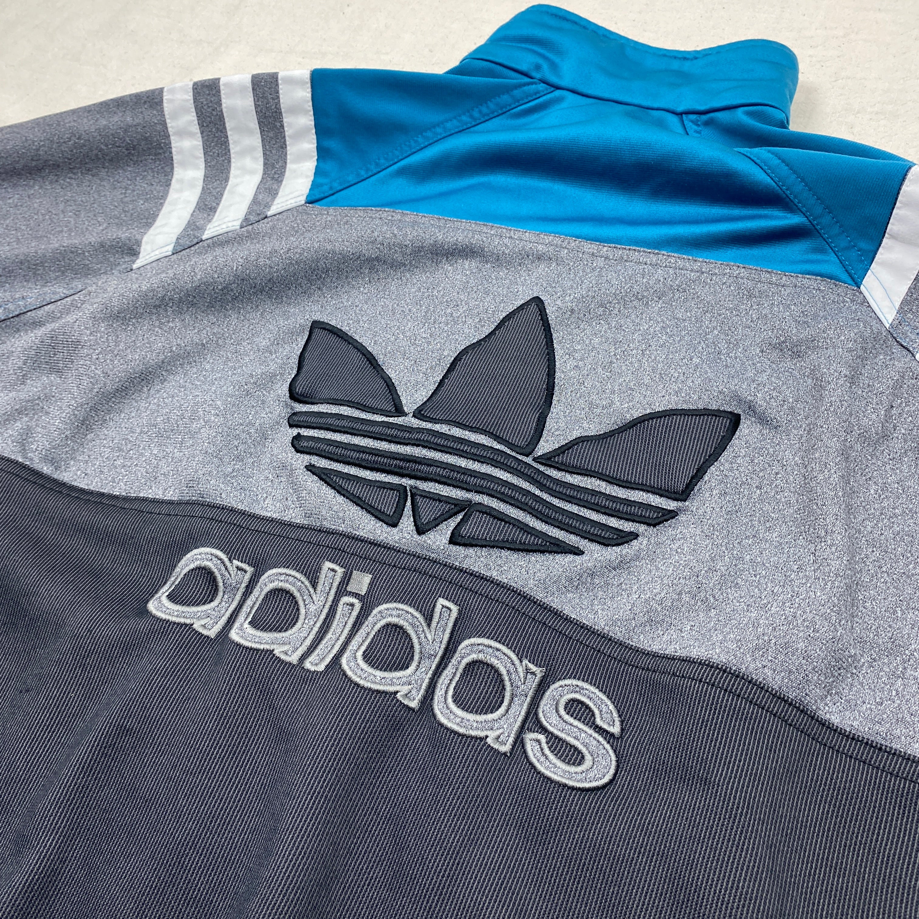 Adidas Vintage Track Jacket, Size M, Big Embroidered Logo, 90’s