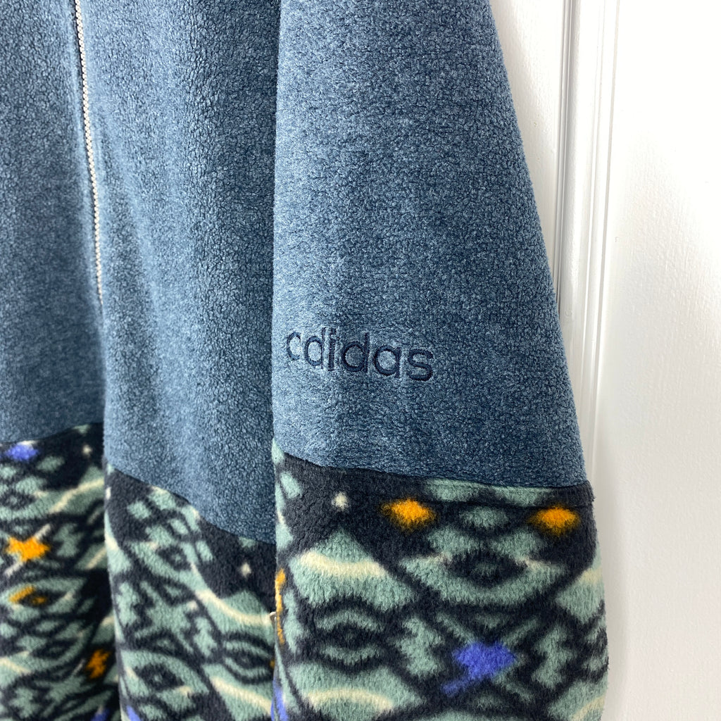 Adidas Vintage Fleece Jacket, Size M, Rare, 90’s