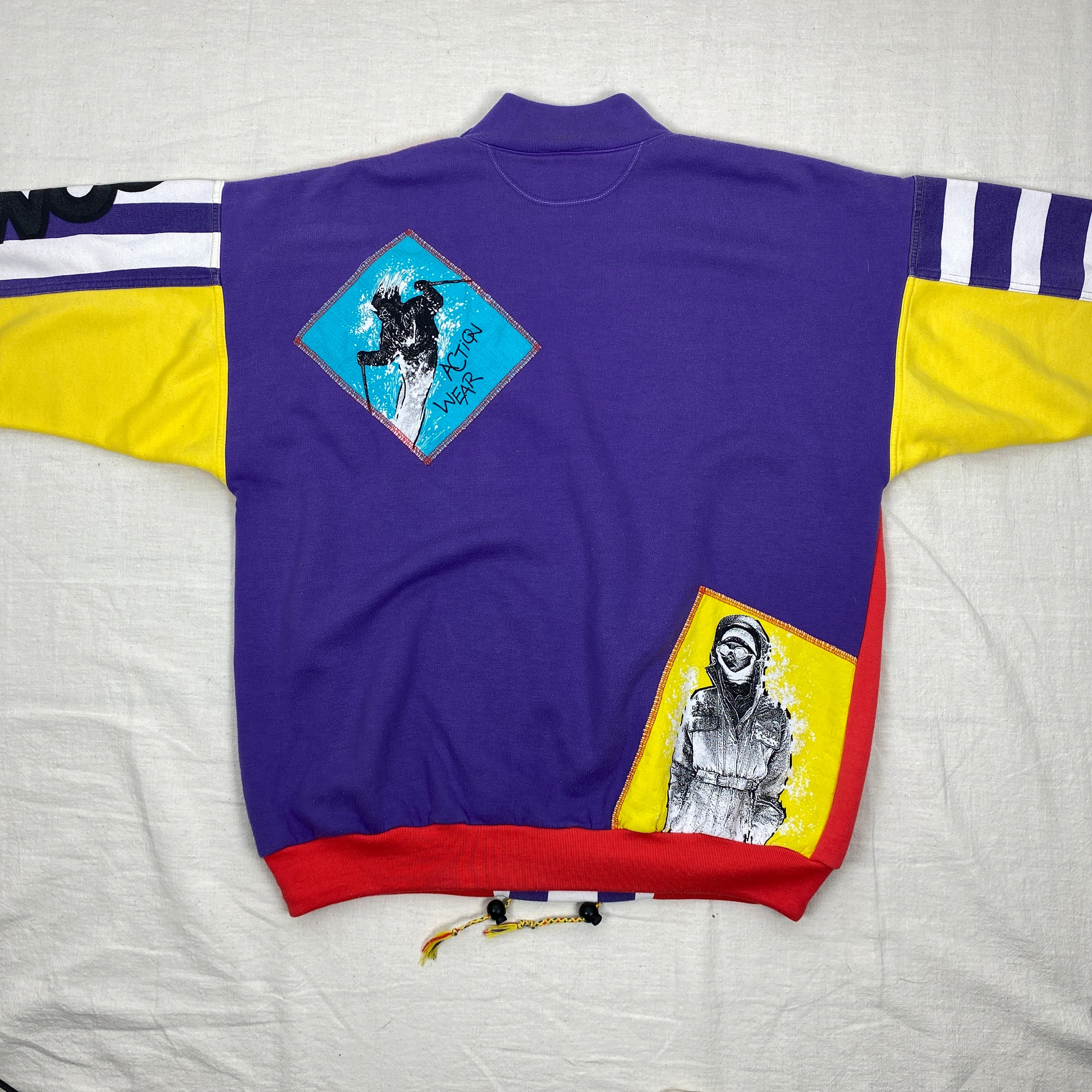 Adidas Vintage Sweatshirt, Size L, Snow Action, Come On, Rare, 90’s