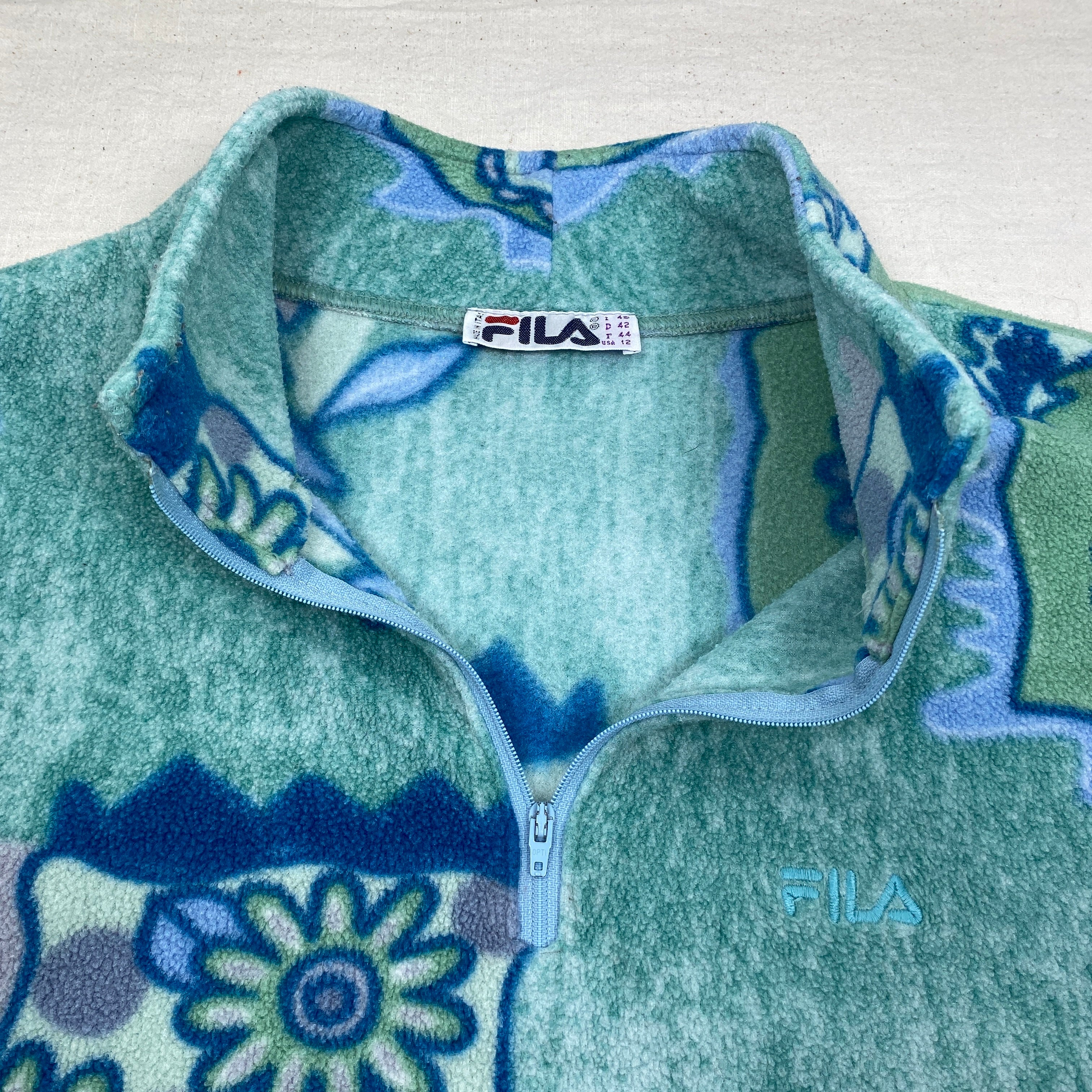 Fila Vintage Fleece Jacket, Size L, Made in Italy, 90’s